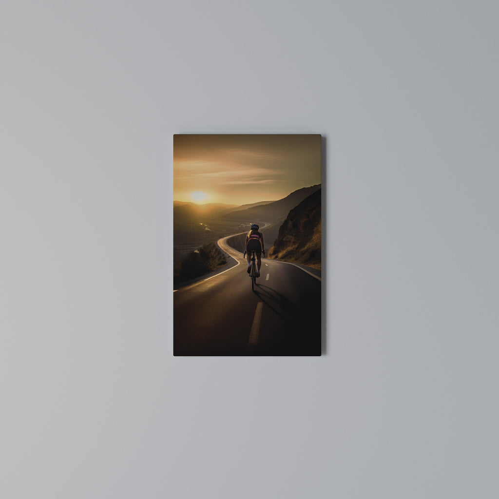 RIDE INTO GOLD Vertical Canvas Print