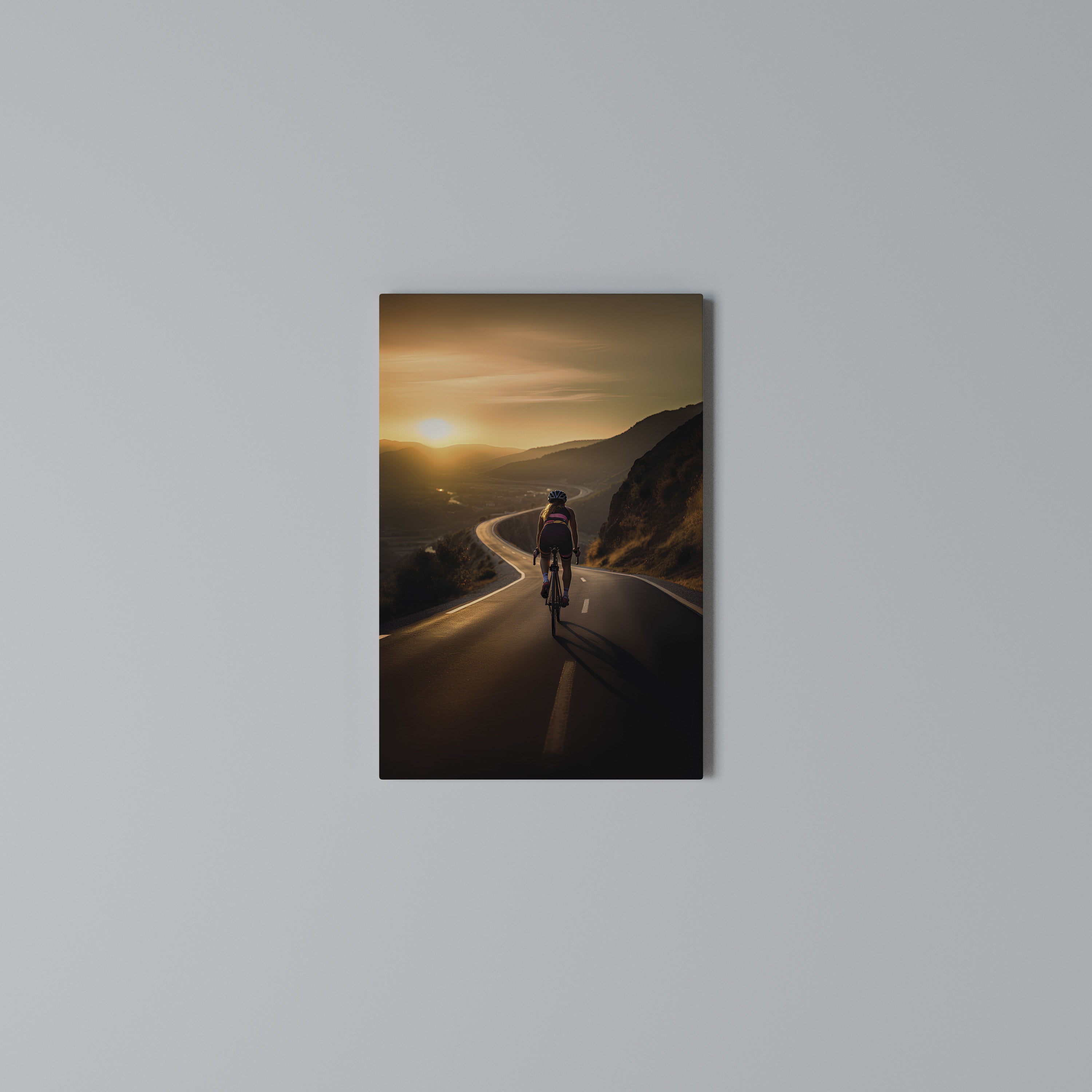 RIDE INTO GOLD Vertical Canvas Print