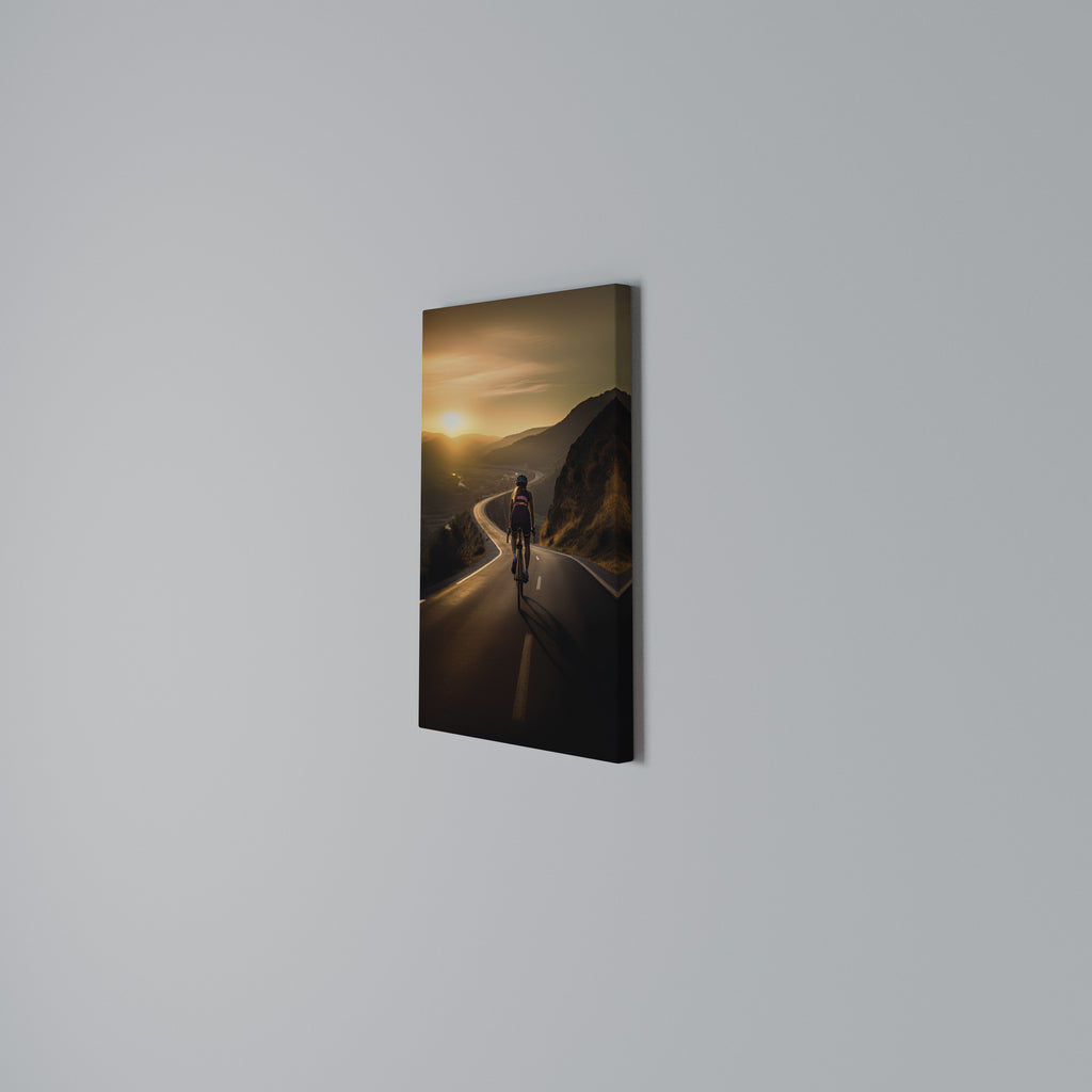 RIDE INTO GOLD Vertical Canvas Print