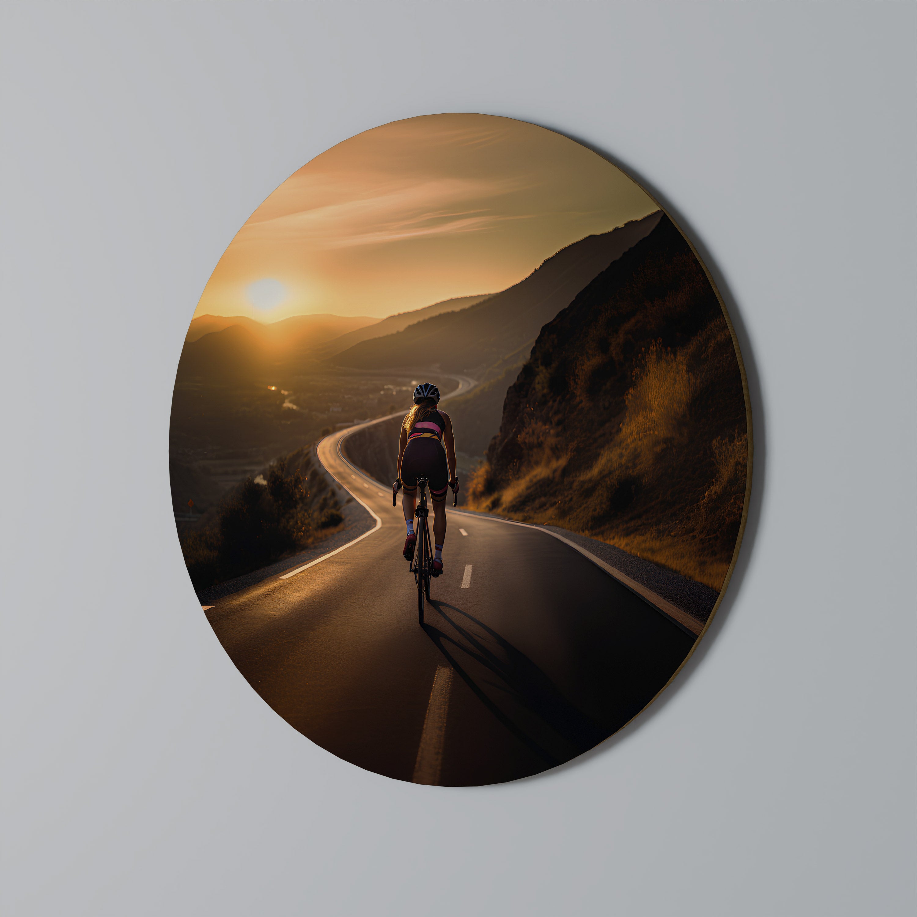 RIDE INTO GOLD Στρογγυλή Τέχνη Τοίχου