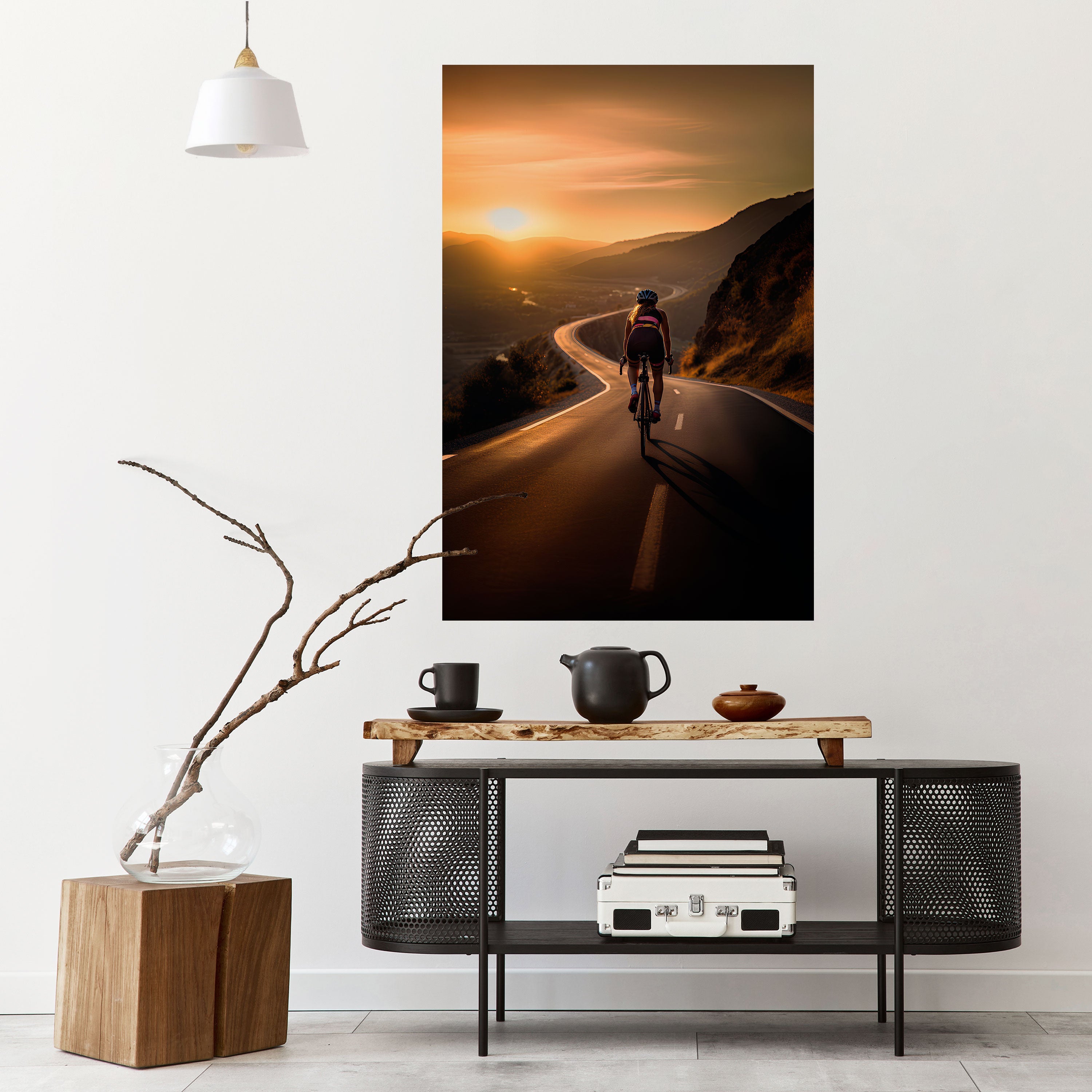 RIDE INTO GOLD Peel and Stick Vertical Poster