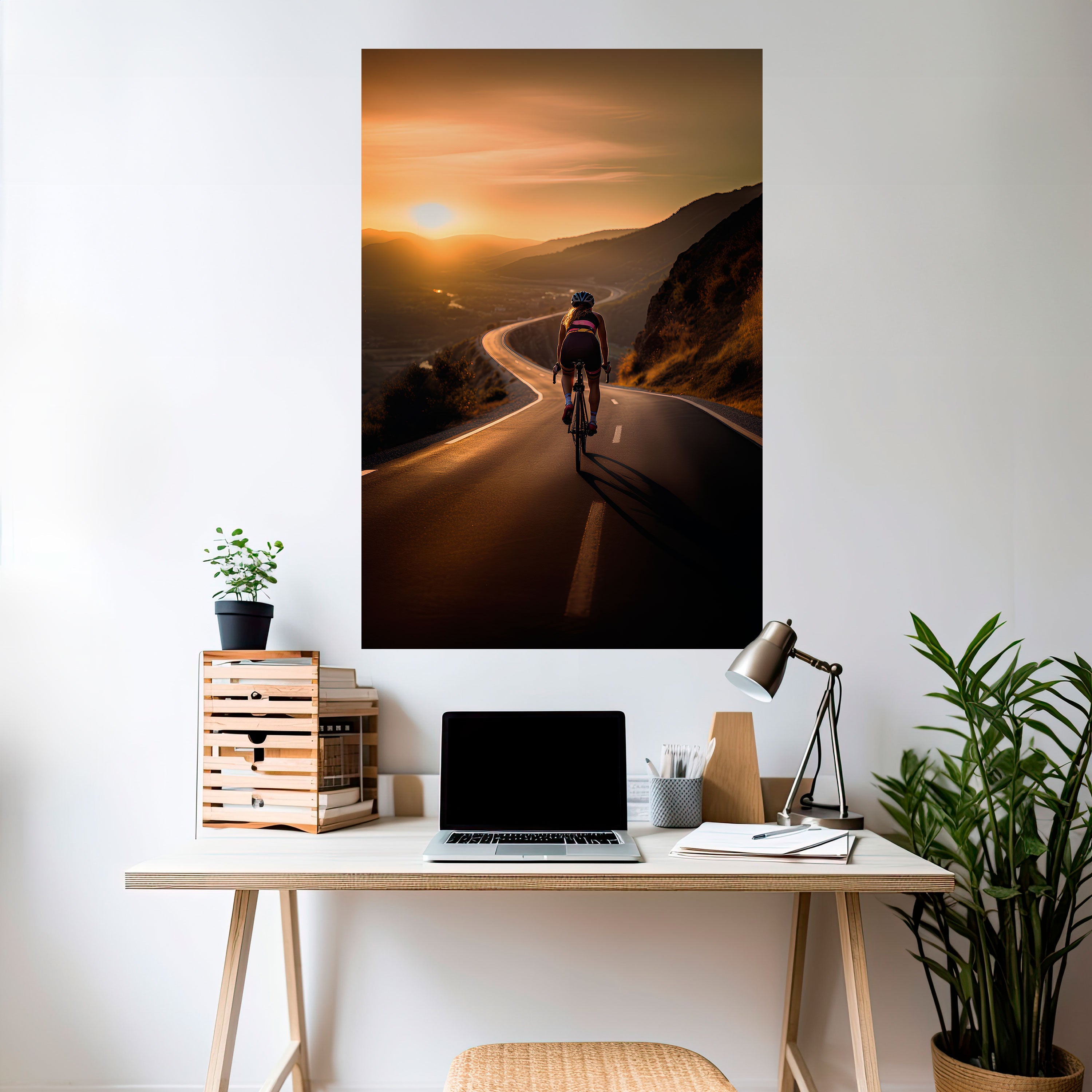 RIDE INTO GOLD Peel and Stick Vertical Poster
