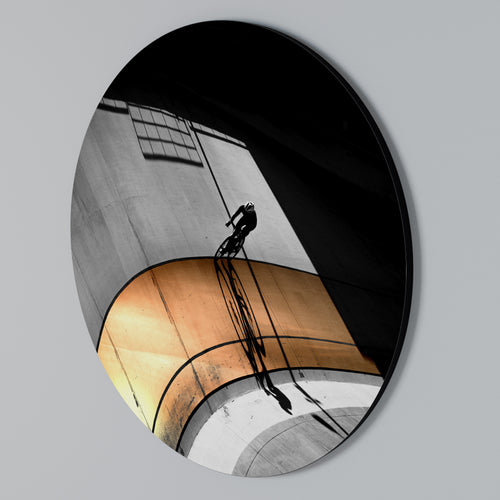 ORANGE ARC AMBIENCE Στρογγυλός πίνακας ζωγραφικής