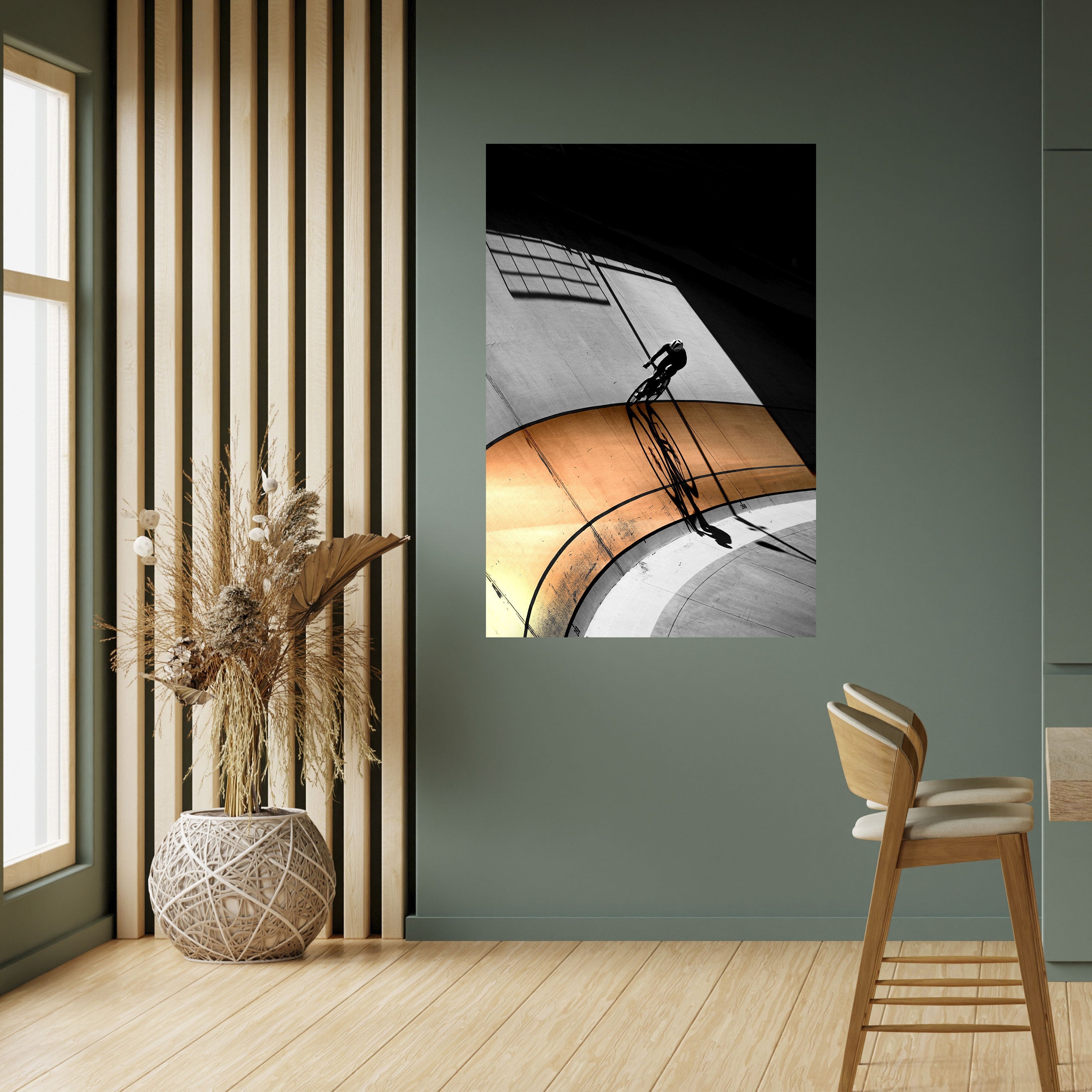 ORANGE ARC AMBIENCE Peel and Stick Vertical Poster