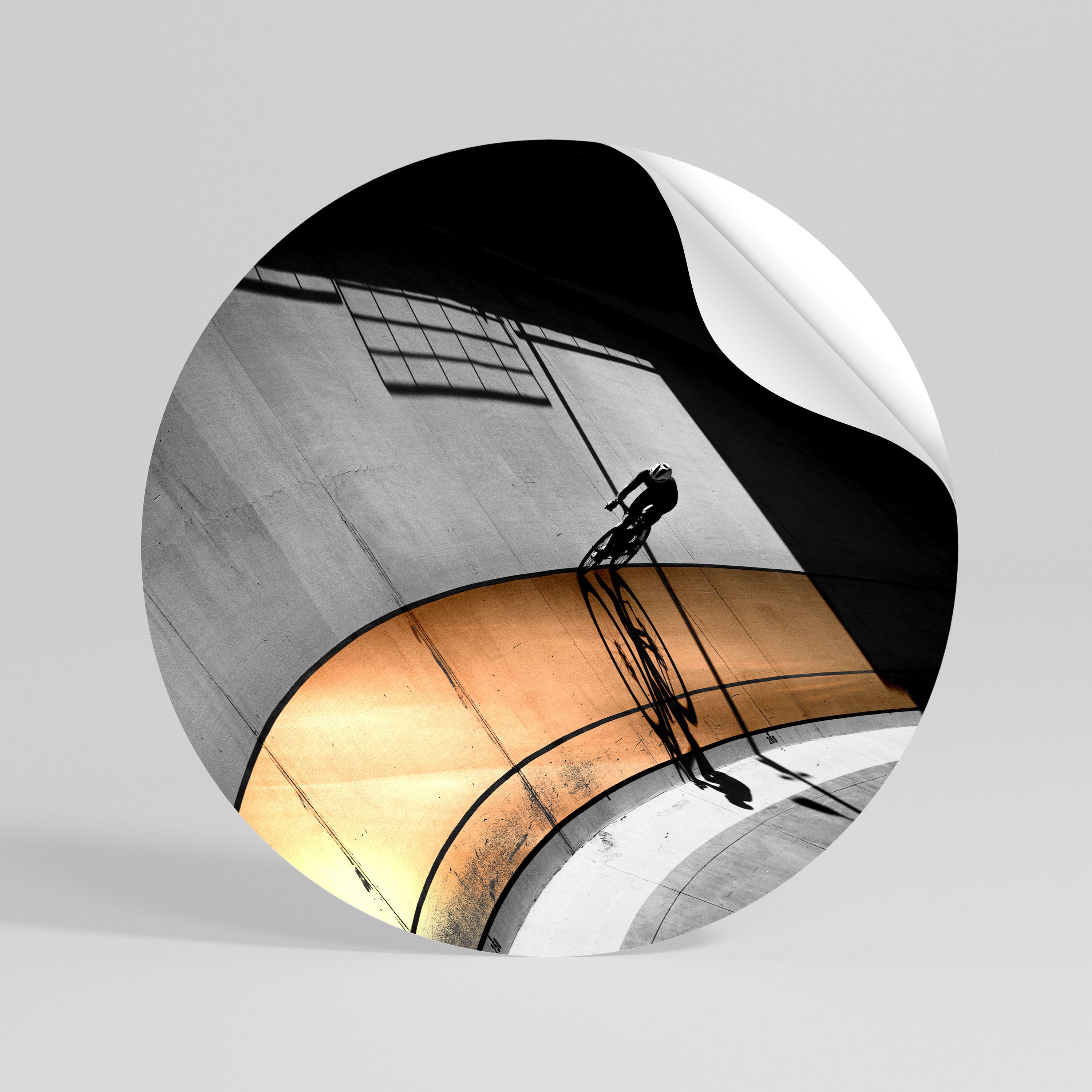 ORANGE ARC AMBIENCE Αυτοκόλλητη "Peel and Stick" Αφίσα στρογγυλή