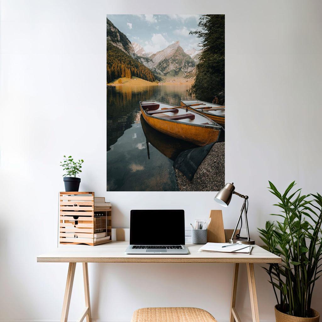 TRANQUIL LAKE JOURNEY Αφίσα με κάθετη επιγραφή "ξεφλουδίστε και κολλήστε"
