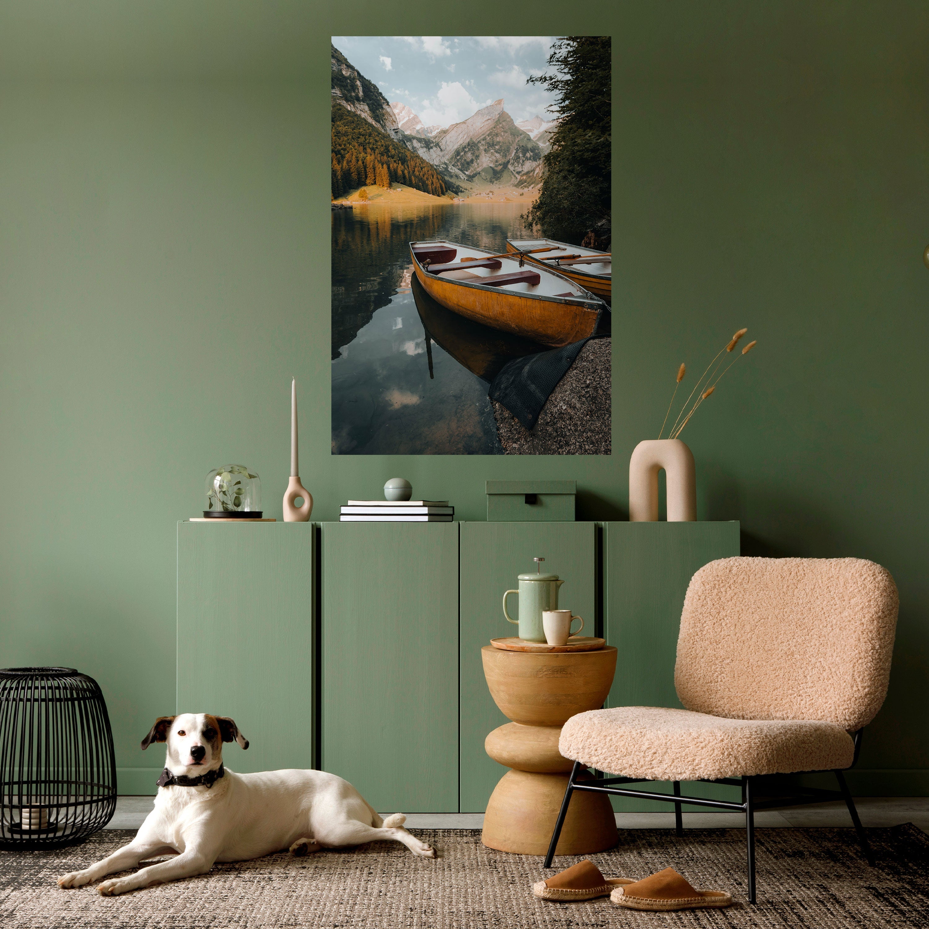 TRANQUIL LAKE JOURNEY Αφίσα με κάθετη επιγραφή "ξεφλουδίστε και κολλήστε"