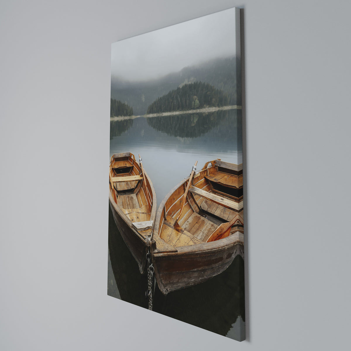 HARMONY OF BOATS Κατακόρυφος Πίνακας σε Καμβά