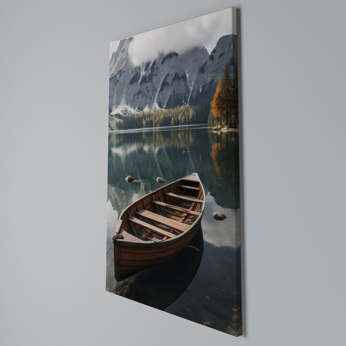 MOUNTAINSIDE REFLECTIONS Κατακόρυφος Πίνακας σε Καμβά