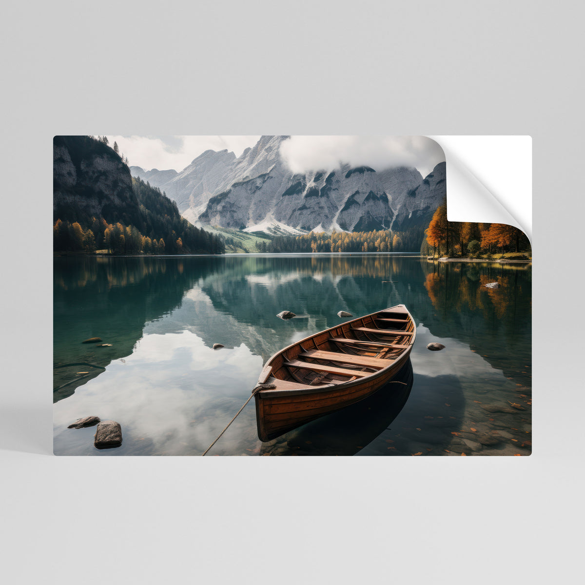 MOUNTAINSIDE REFLECTIONS Αυτοκόλλητη Αφίσα οριζόντια