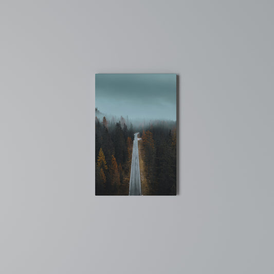 SERENE ROADWAY ESCAPE Vertical Canvas Print