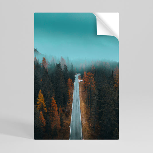 SERENE ROADWAY ESCAPE Αυτοκόλλητη Αφίσα κάθετη