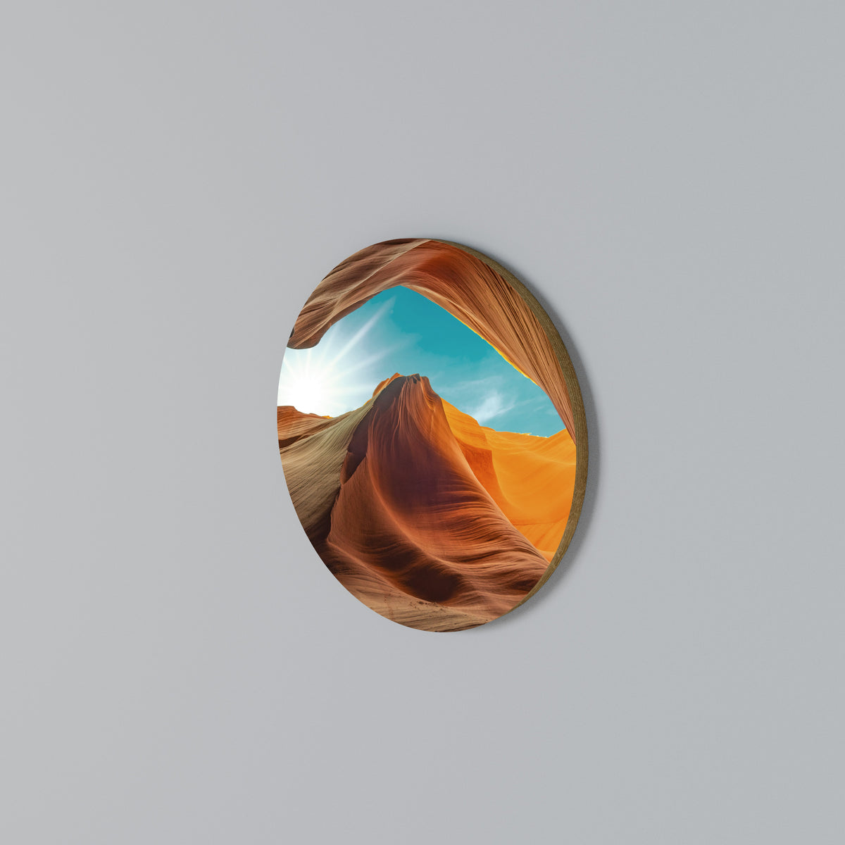 THE CANYON'S WHISPER Round Wall Art