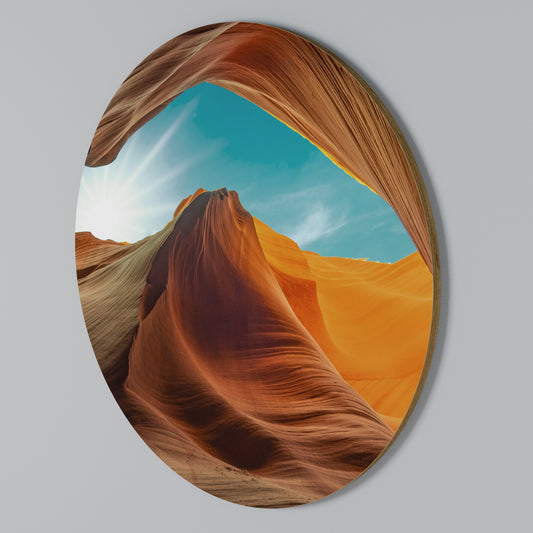 THE CANYON'S WHISPER Στρογγυλός πίνακας ζωγραφικής