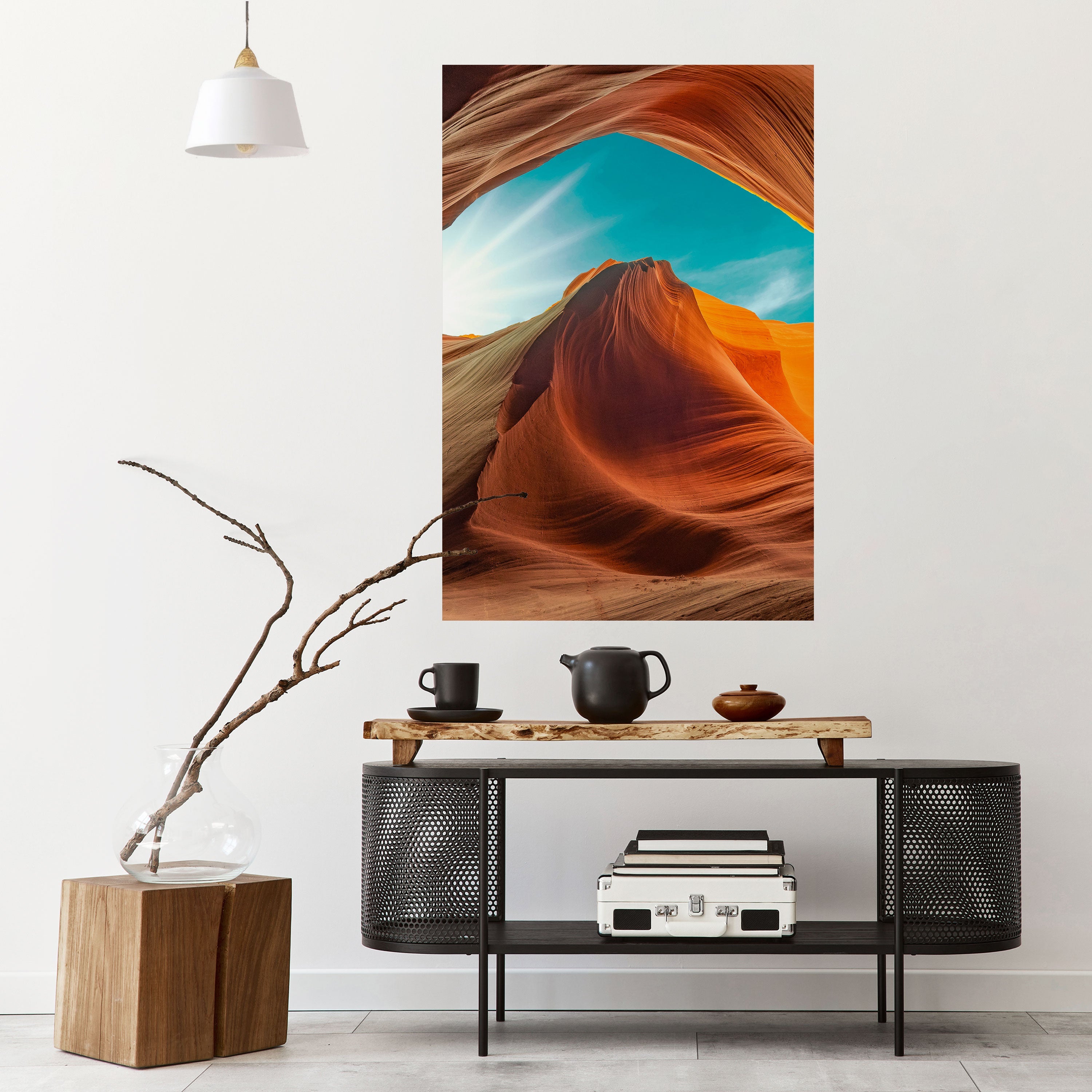 Αφίσα THE CANYON'S WHISPER με κάθετη αφαίρεση και κολλητική ταινία