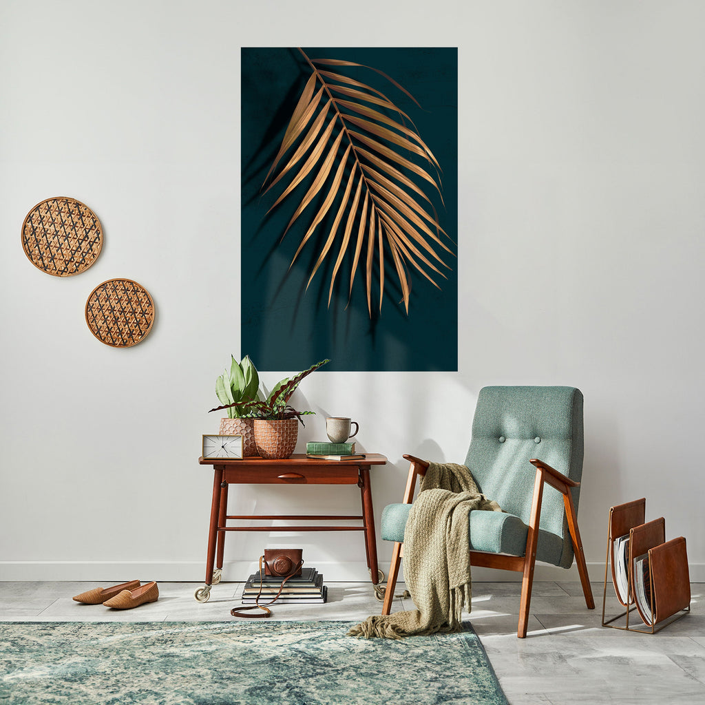 GOLDEN PALM WHISPERS Peel and Stick Vertical Poster