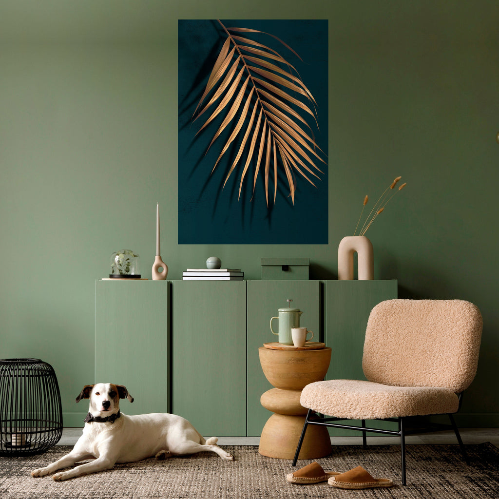 GOLDEN PALM WHISPERS Peel and Stick Vertical Poster