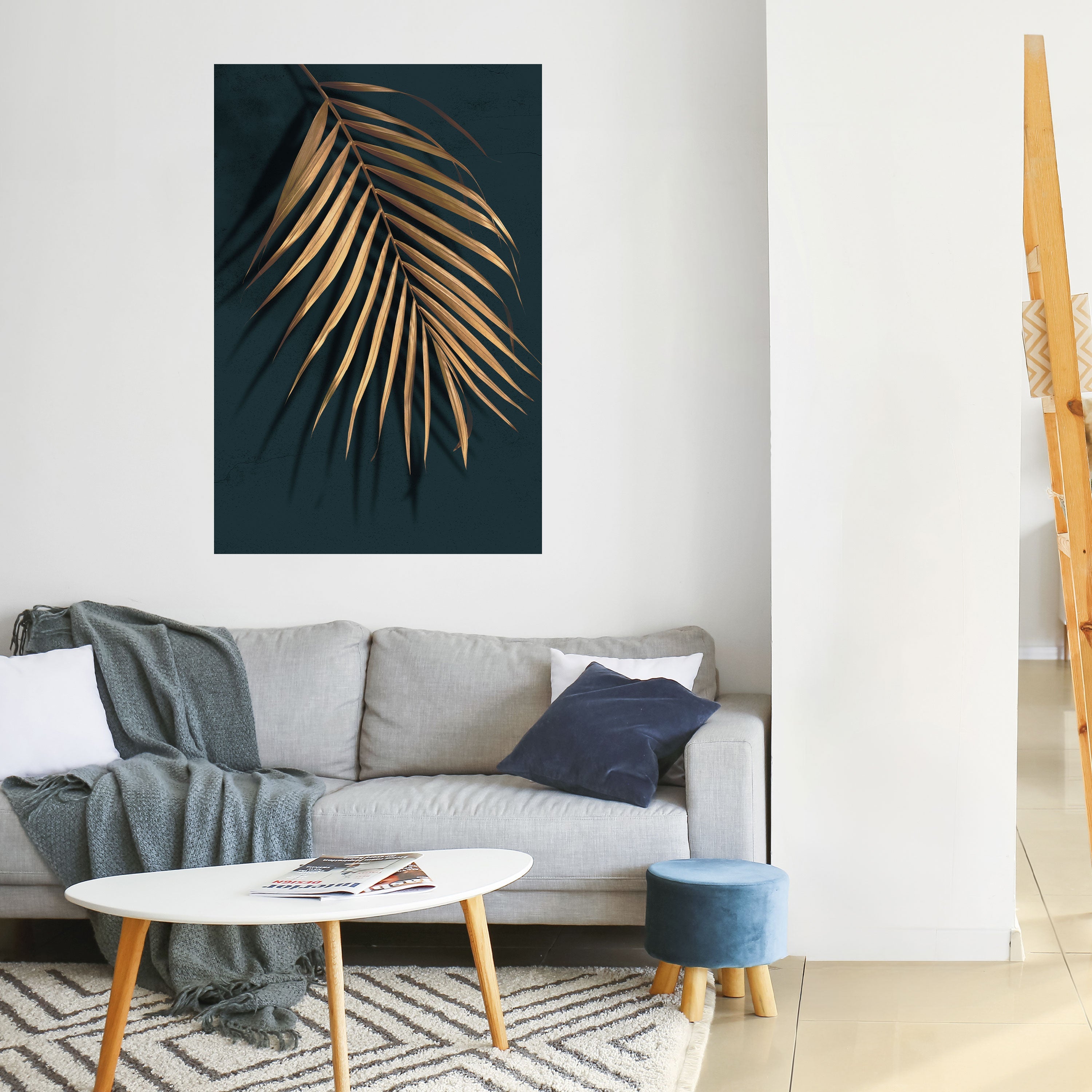 GOLDEN PALM WHISPERS Αφίσα με κολλήματα και ξεφλούδισμα