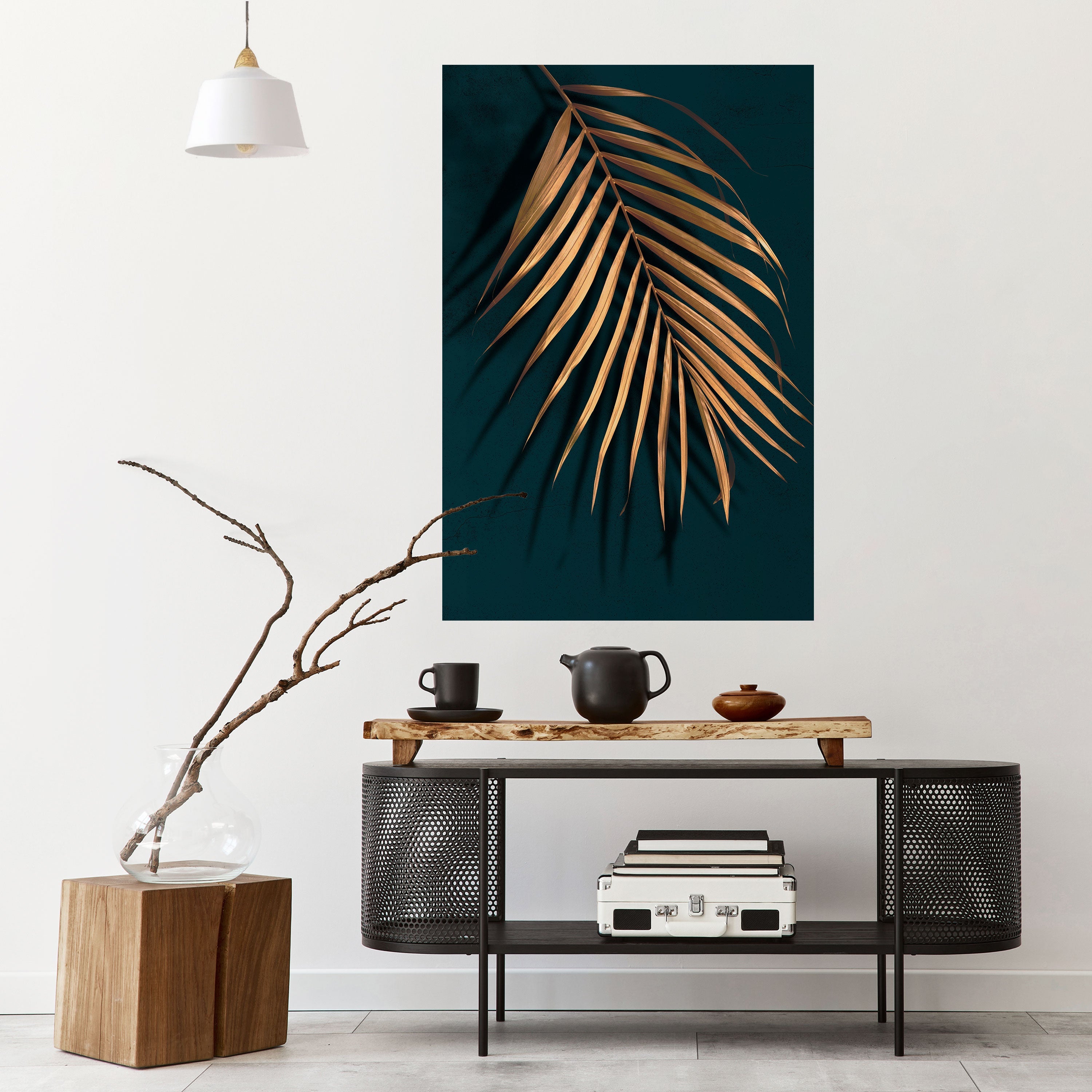 GOLDEN PALM WHISPERS Αφίσα με κολλήματα και ξεφλούδισμα
