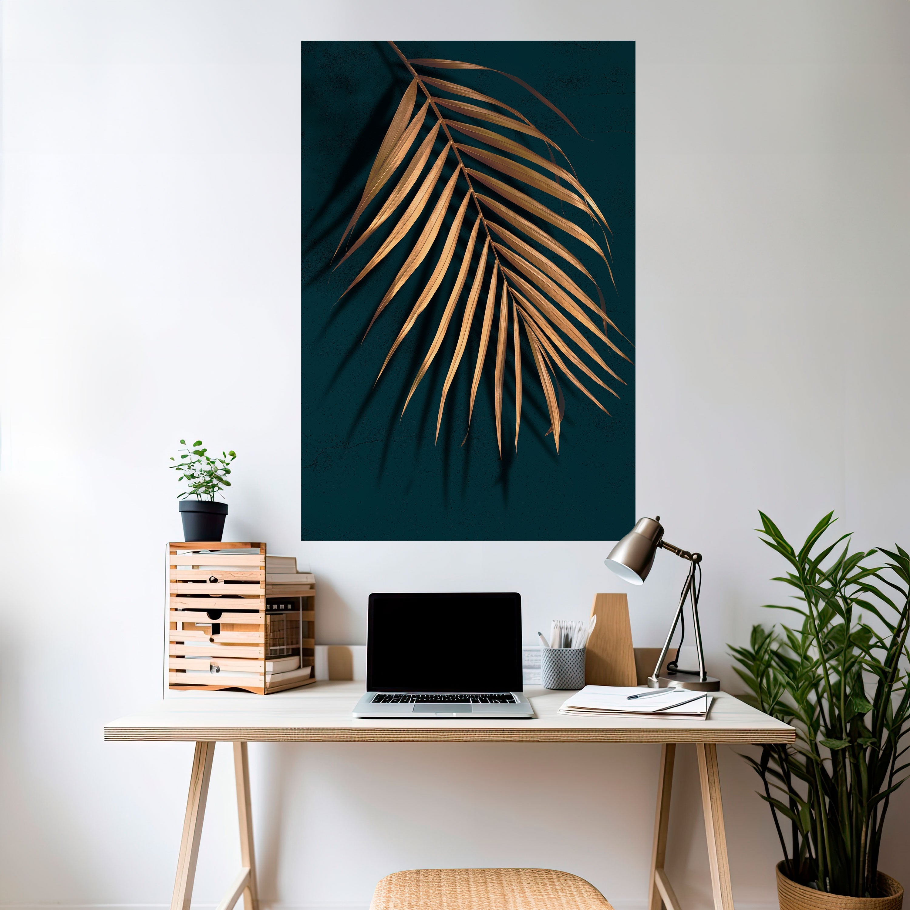 GOLDEN PALM WHISPERS Αφίσα με κολλήματα και ξεφλούδισμα