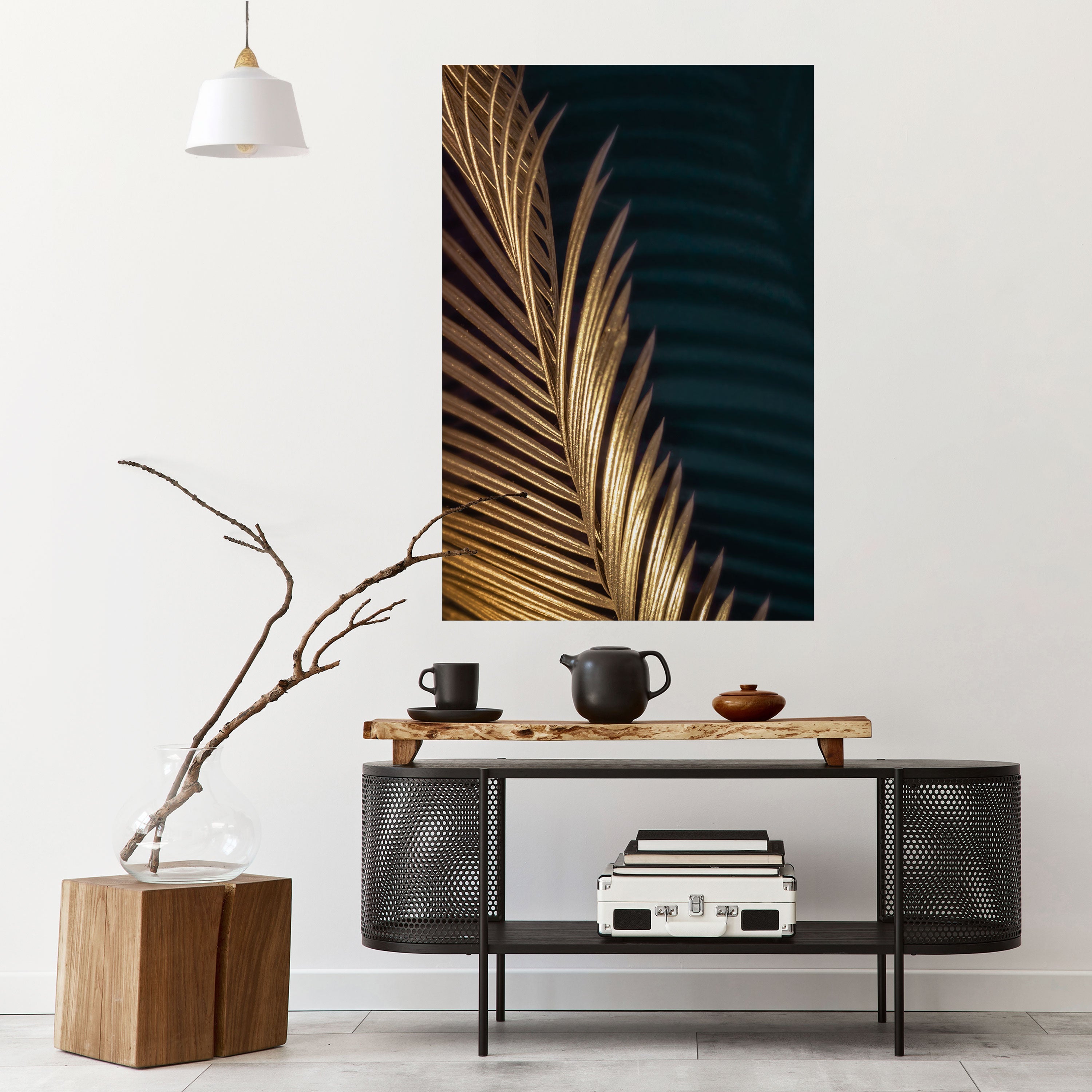 LUXE LEAF DANCE Αφίσα με κάθετη σχεδίαση και κολλητική ταινία