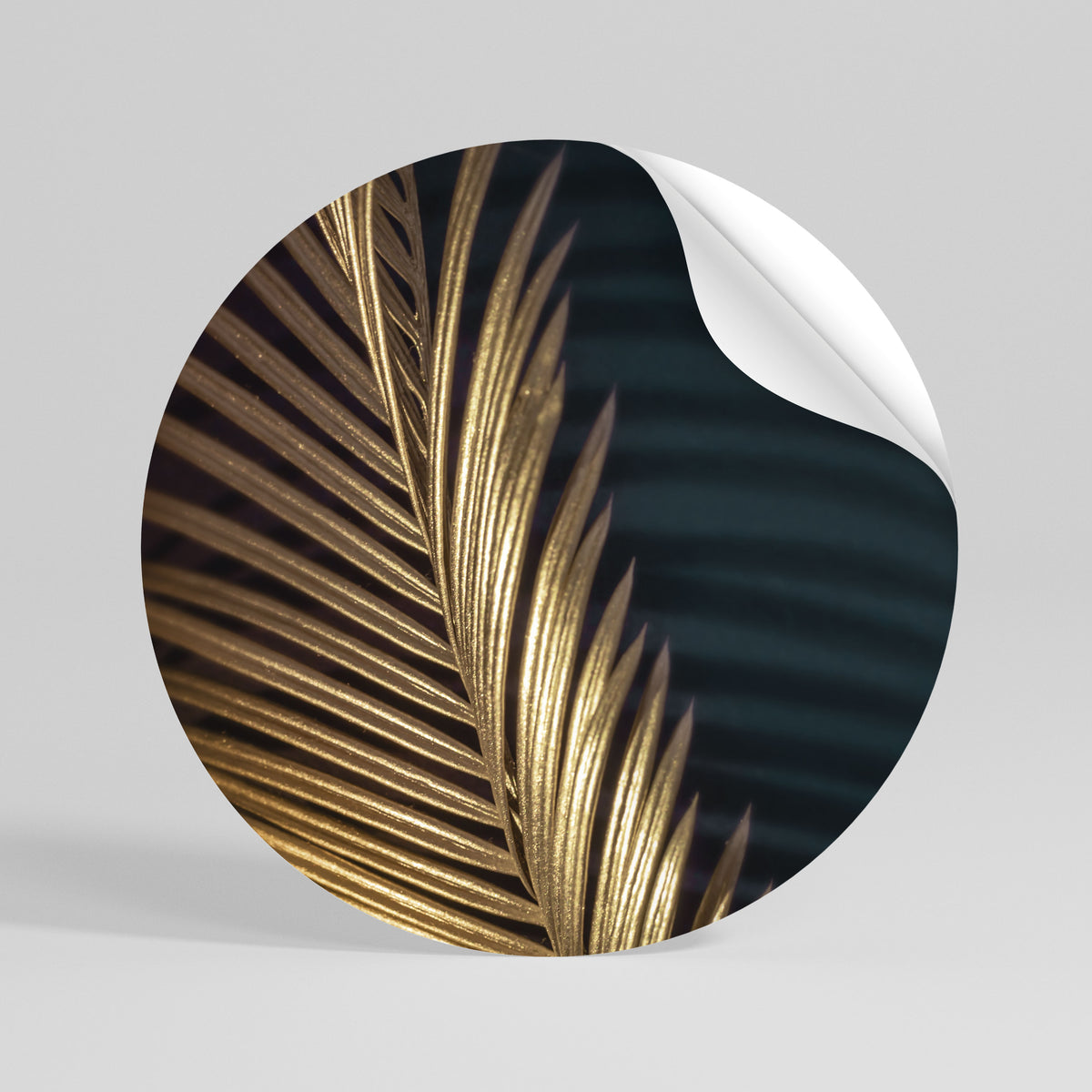 LUXE LEAF DANCE Αυτοκόλλητη Αφίσα στρογγυλή