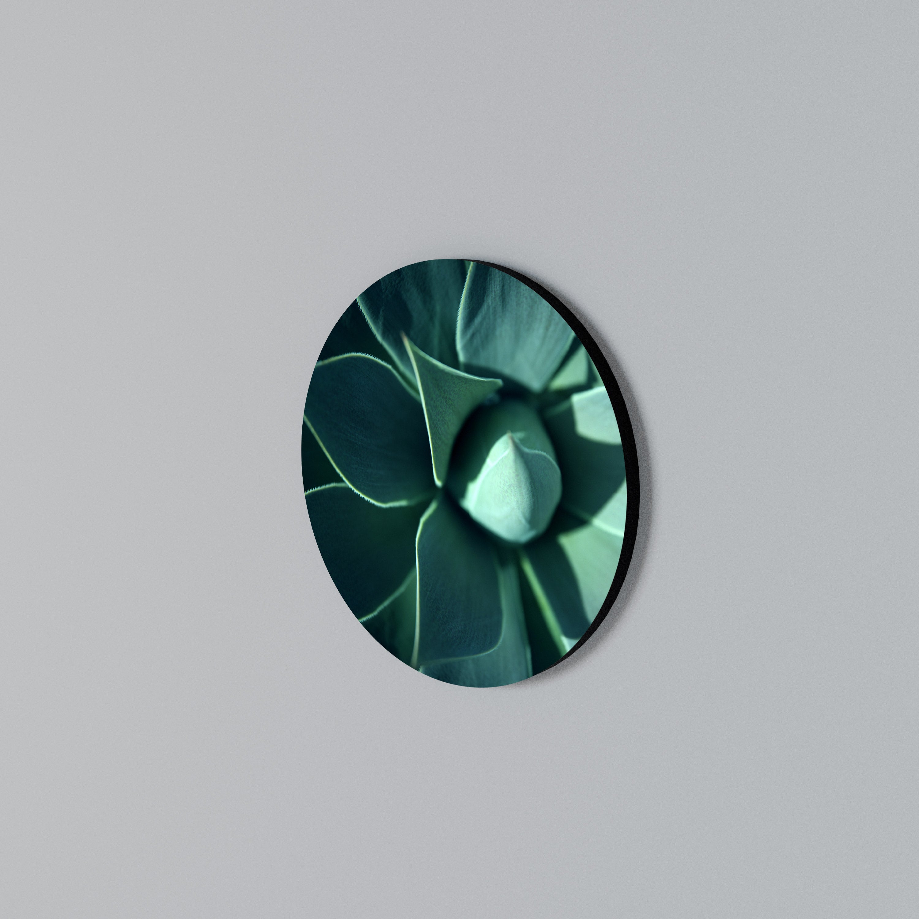 MYSTICAL GREEN WHORL Στρογγυλός πίνακας ζωγραφικής