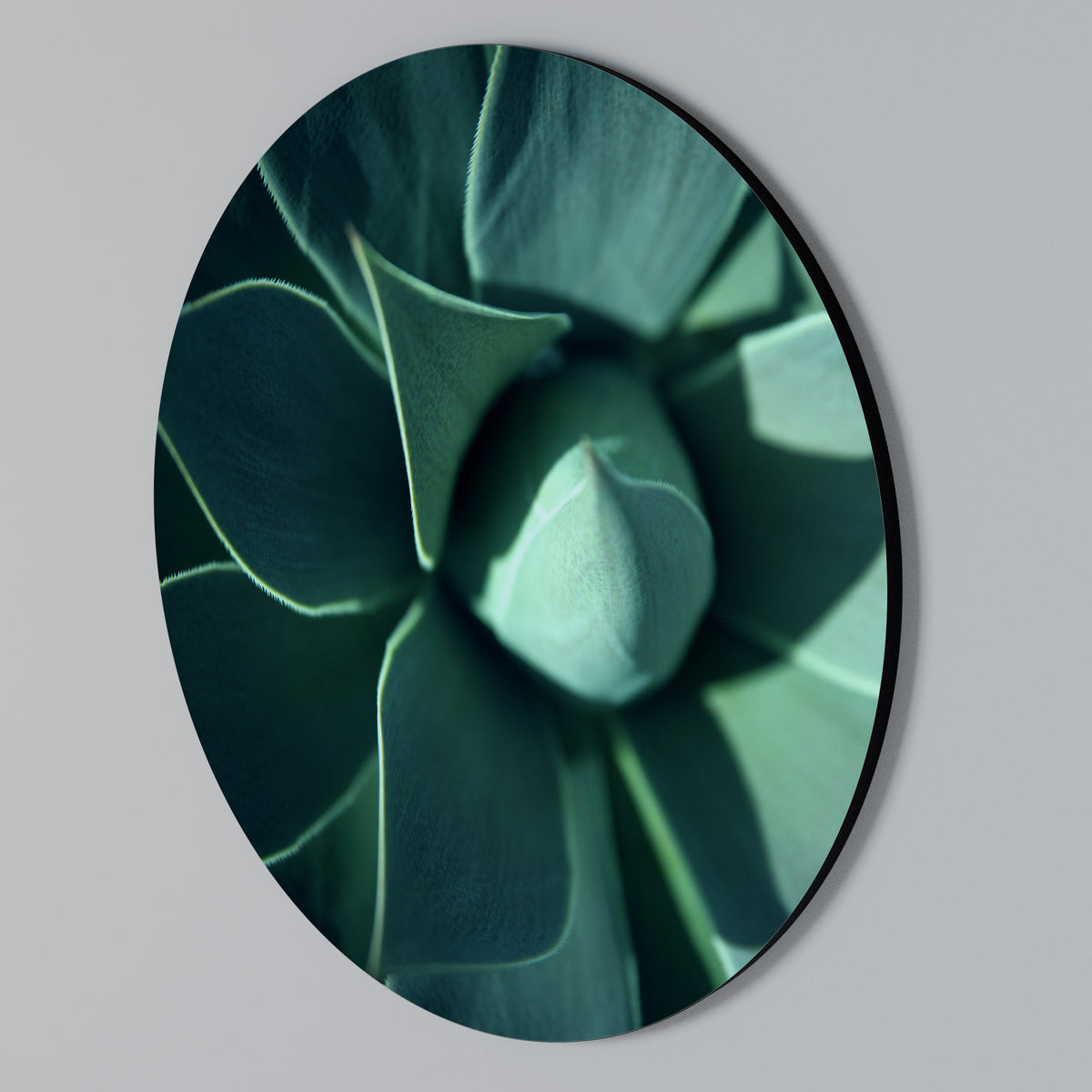 MYSTICAL GREEN WHORL Στρογγυλός πίνακας ζωγραφικής