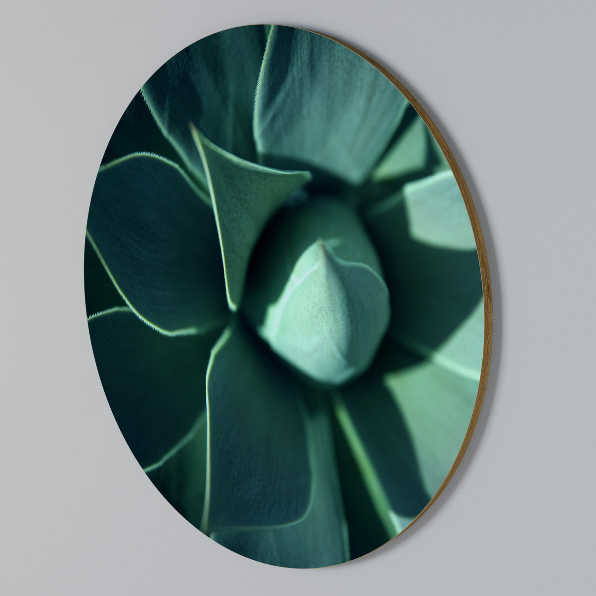 MYSTICAL GREEN WHORL Στρογγυλός πίνακας ζωγραφικής