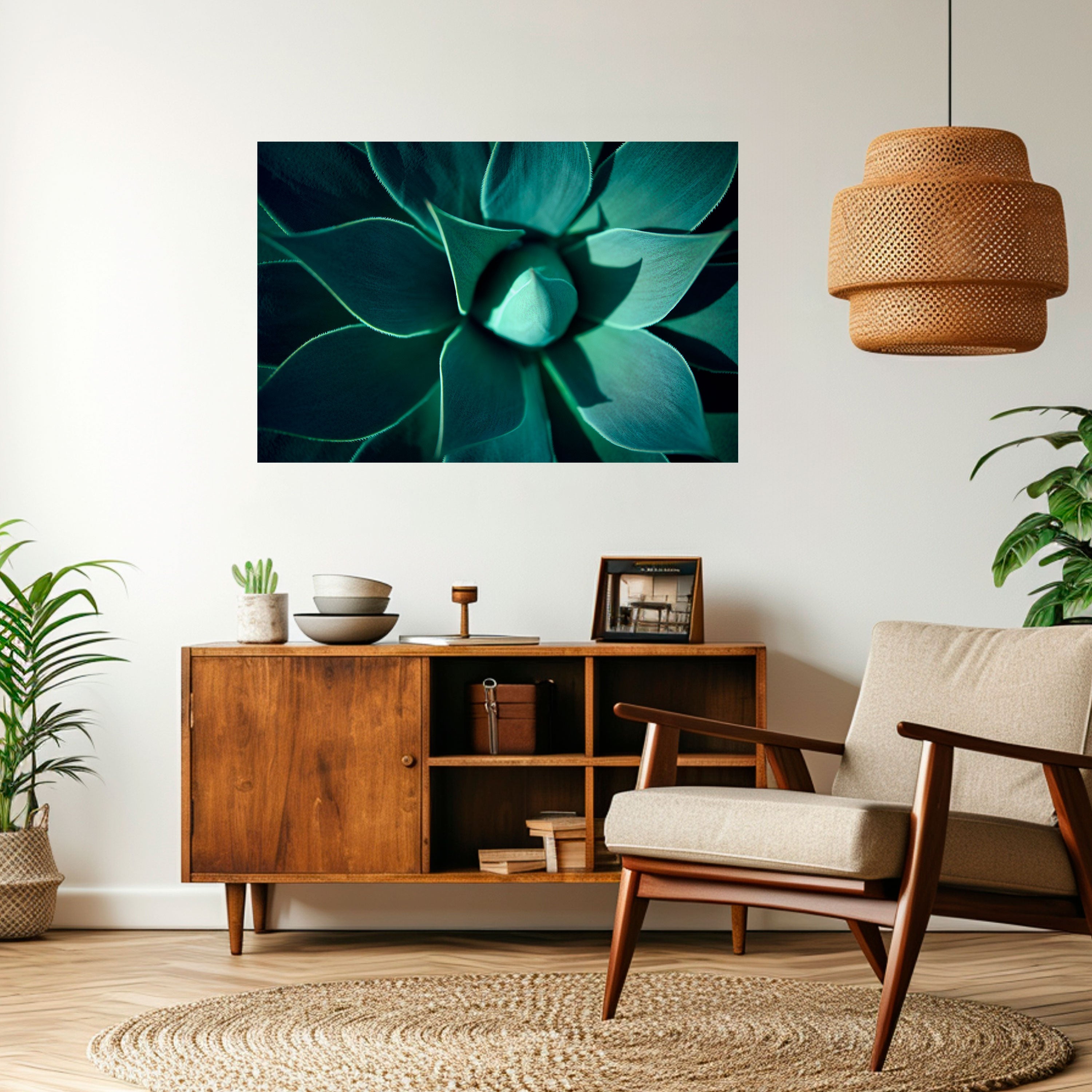 MYSTICAL GREEN WHORL Peel and Stick Horizontal Poster