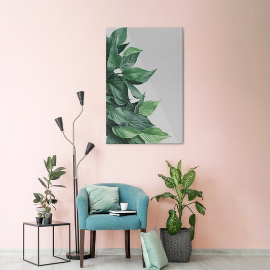 LUSH LEAFY WHIMSY Vertical Canvas Print