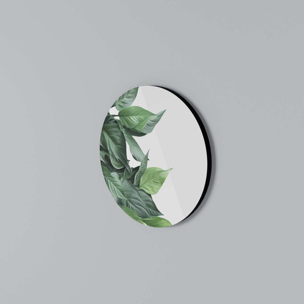 LUSH LEAFY WHIMSY Στρογγυλός πίνακας ζωγραφικής