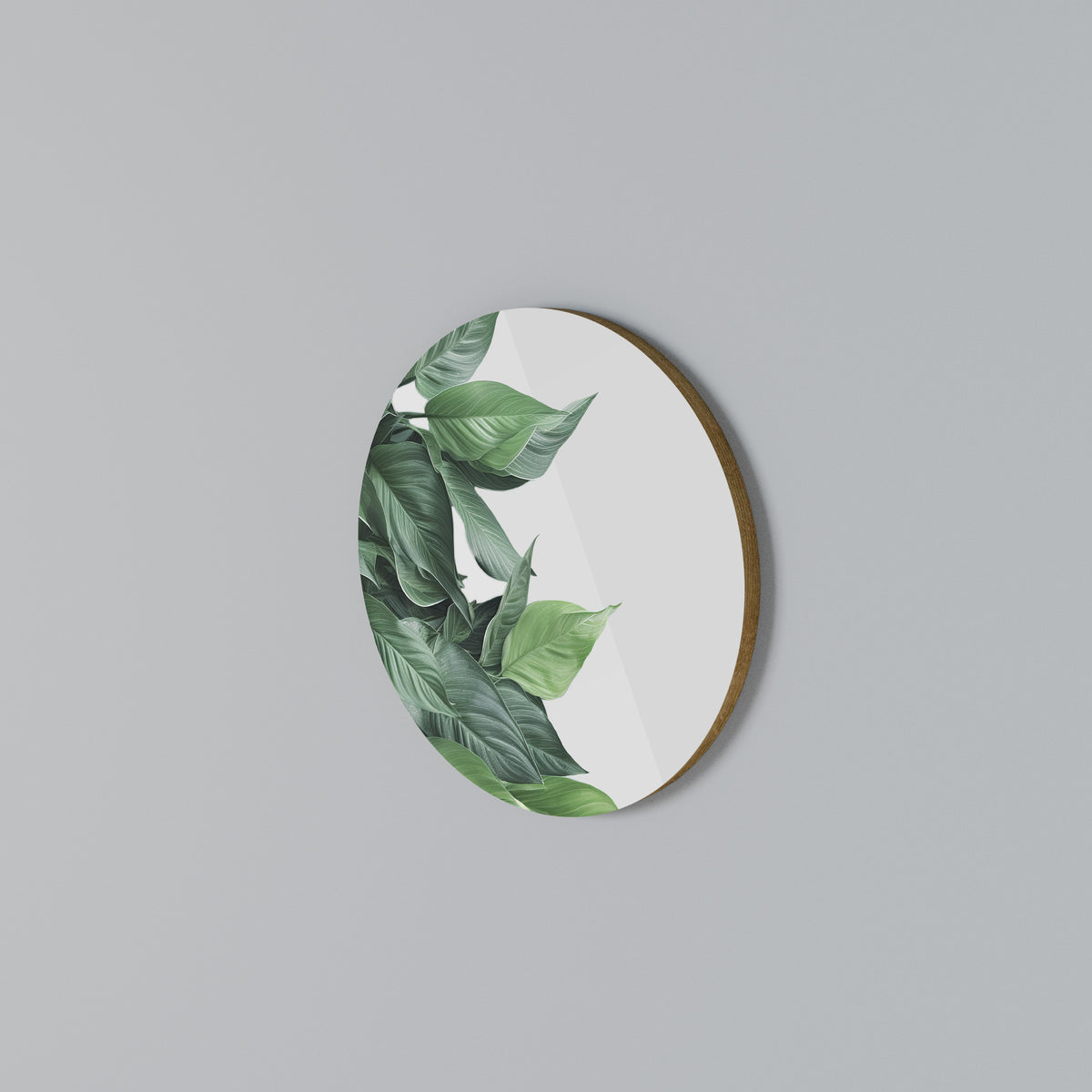 LUSH LEAFY WHIMSY Στρογγυλός πίνακας ζωγραφικής