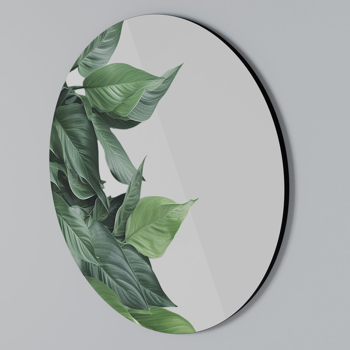 LUSH LEAFY WHIMSY Στρογγυλός πίνακας ζωγραφικής