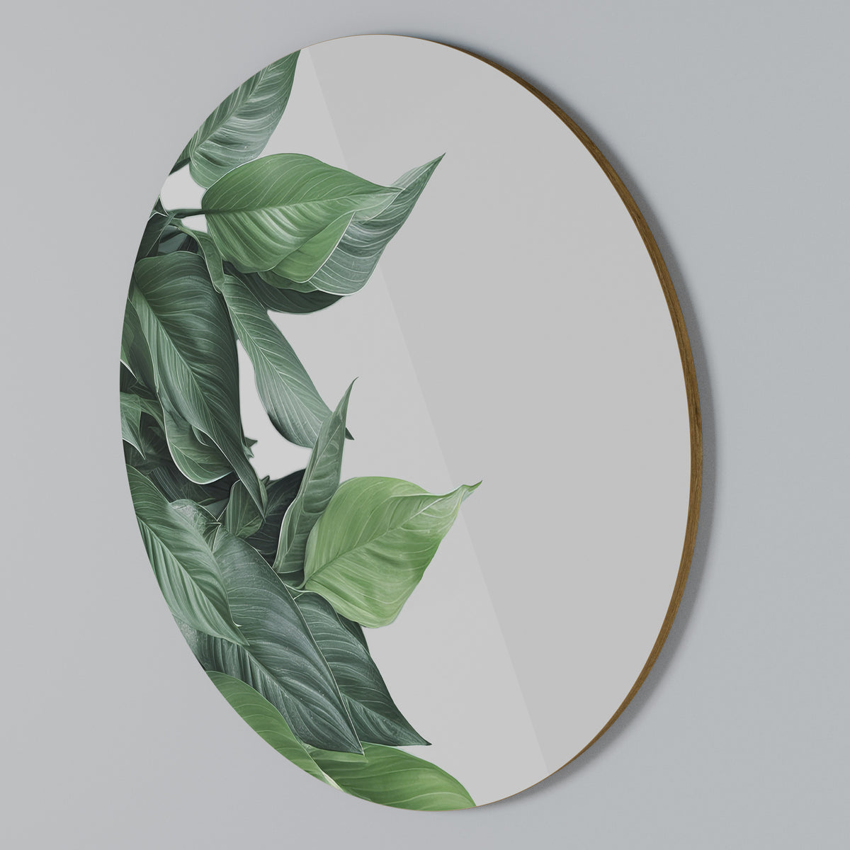 LUSH LEAFY WHIMSY Στρογγυλός πίνακας ζωγραφικής