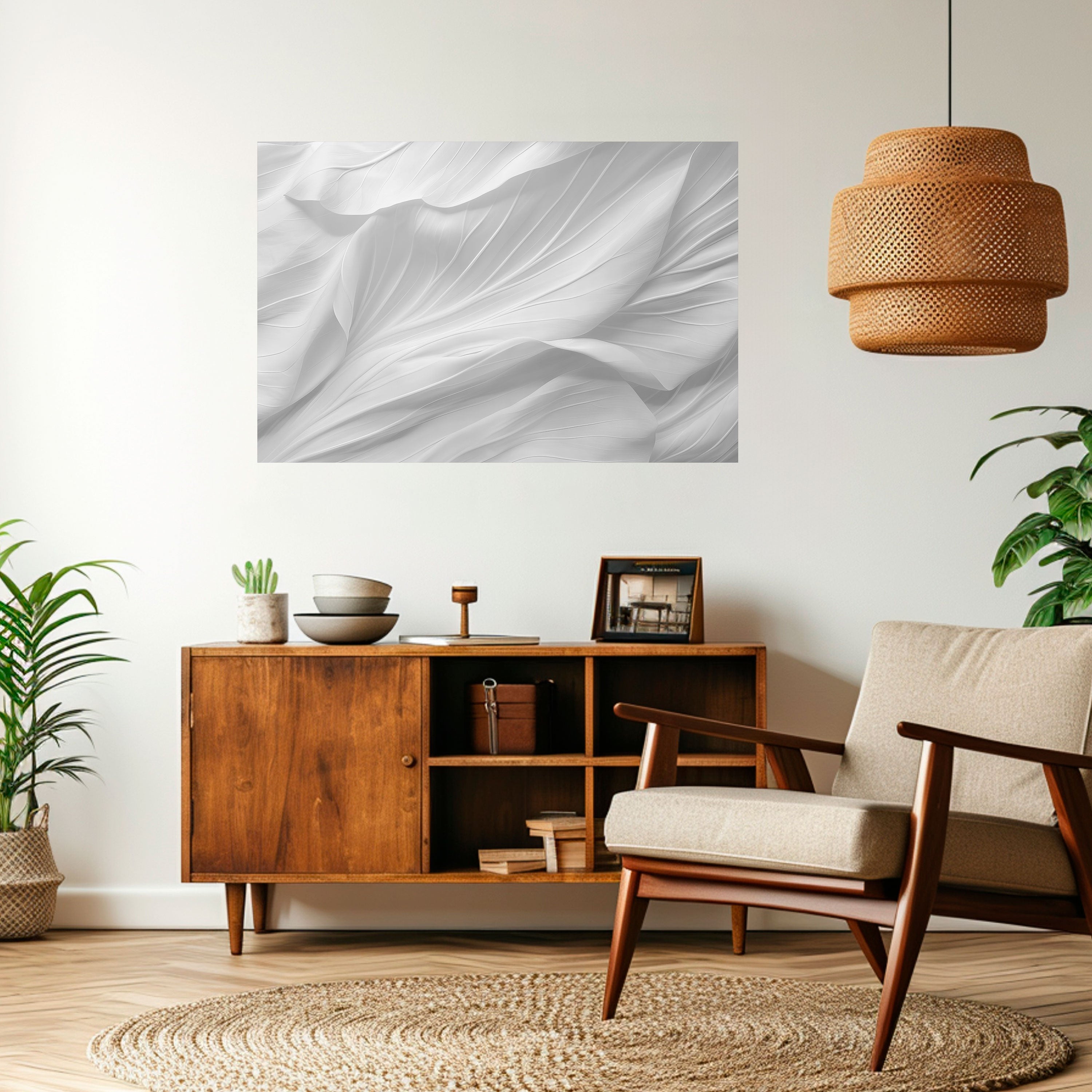 SILKEN SERENITY Peel and Stick Horizontal Poster