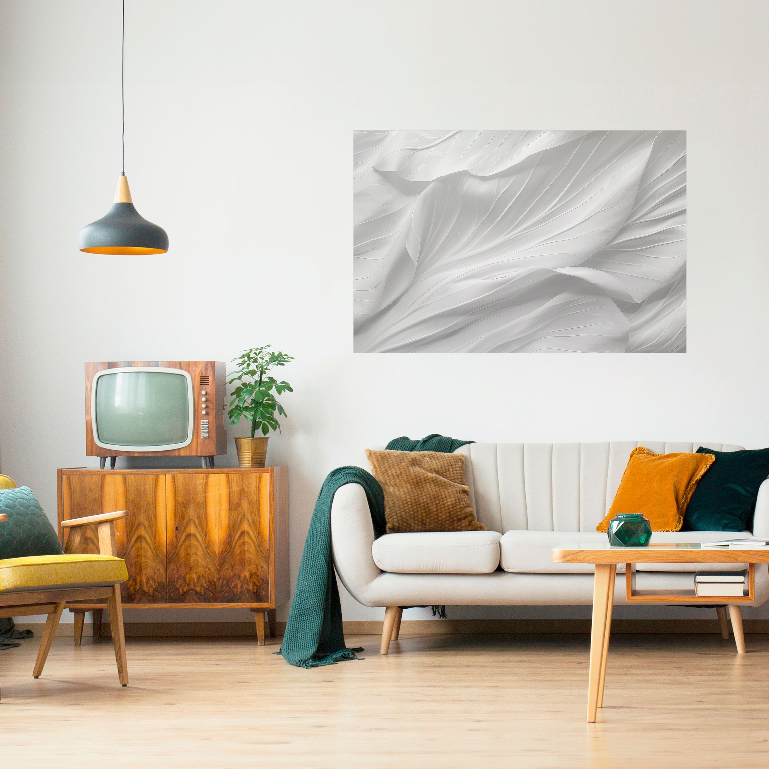 SILKEN SERENITY Peel and Stick Horizontal Poster