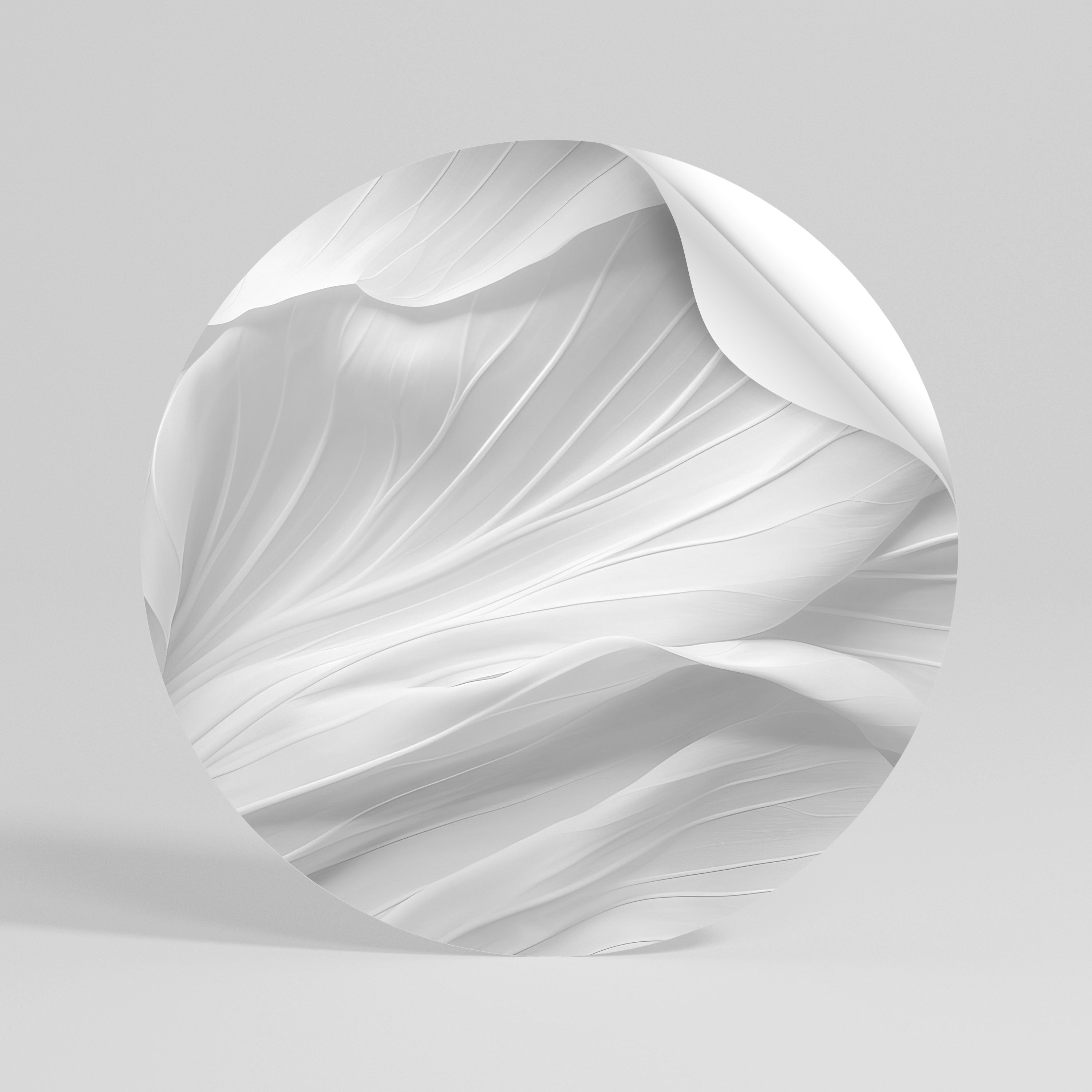 SILKEN SERENITY Peel and Stick Round Sticker