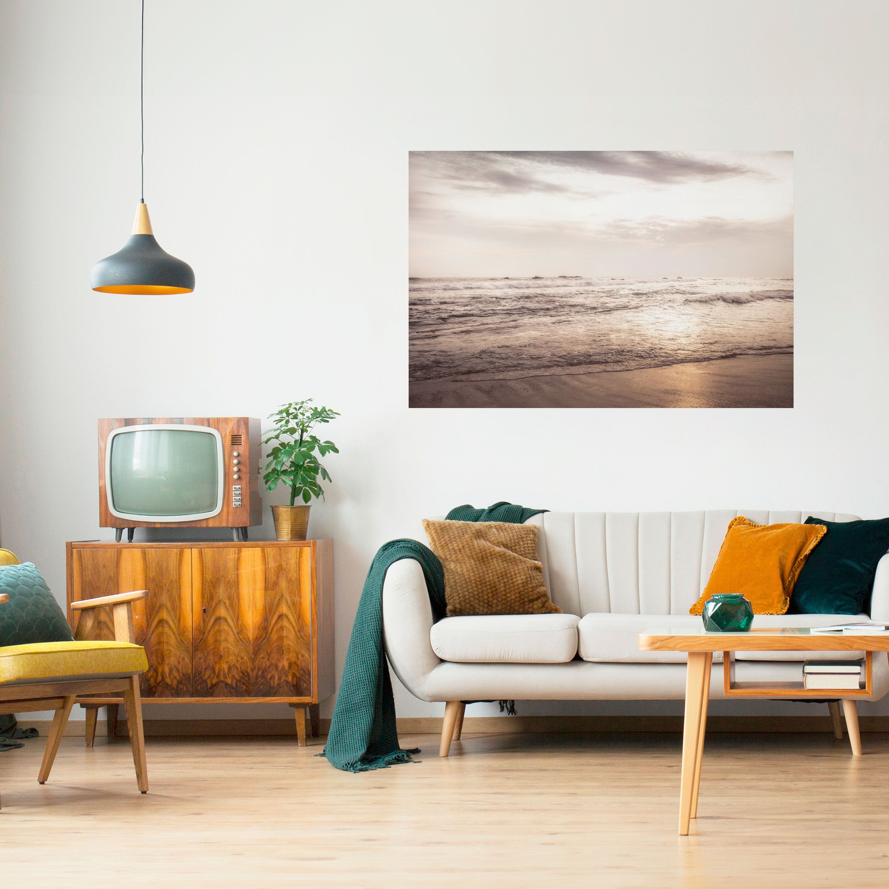 WHISPERS OF THE OCEAN Peel and Stick Horizontal Poster