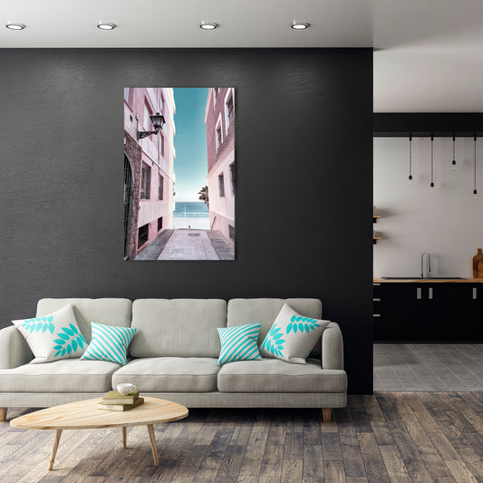 OCEAN'S WHISPER PATH Vertical Canvas Print