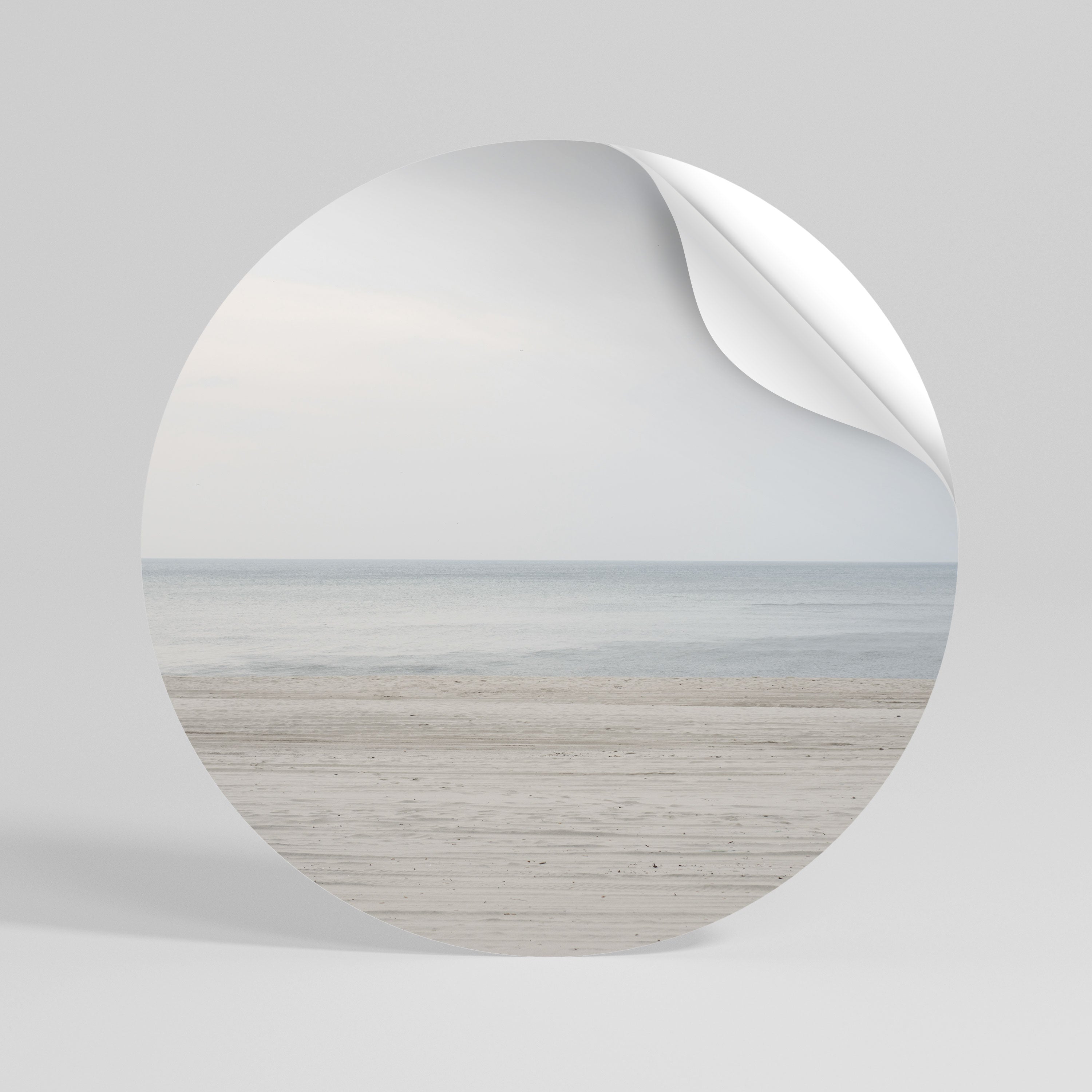 MISTY SEAS OF CALM Peel and Stick Round Sticker