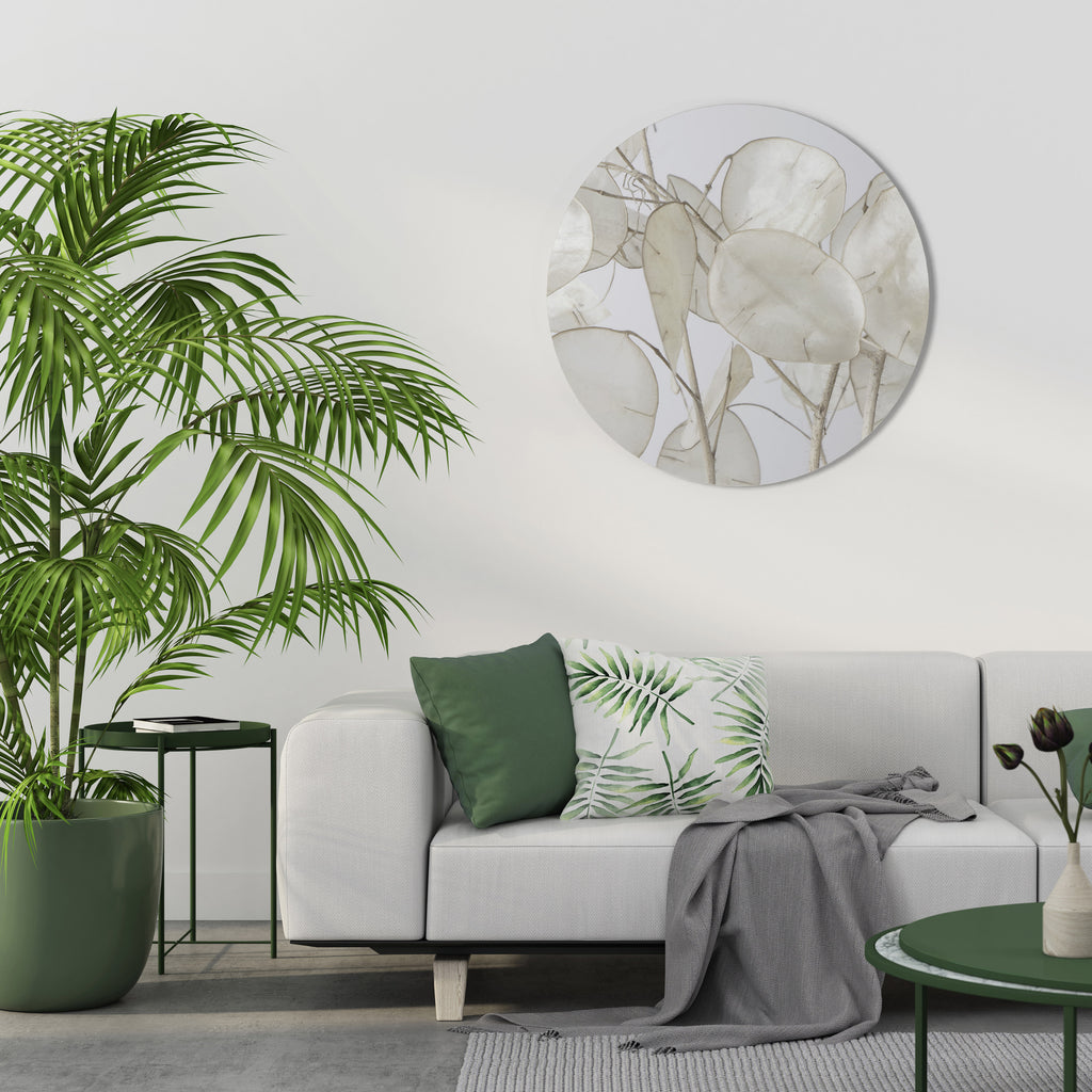 Στρογγυλή διακόσμηση τοίχου SILKY FOLIAGE WHISPERS