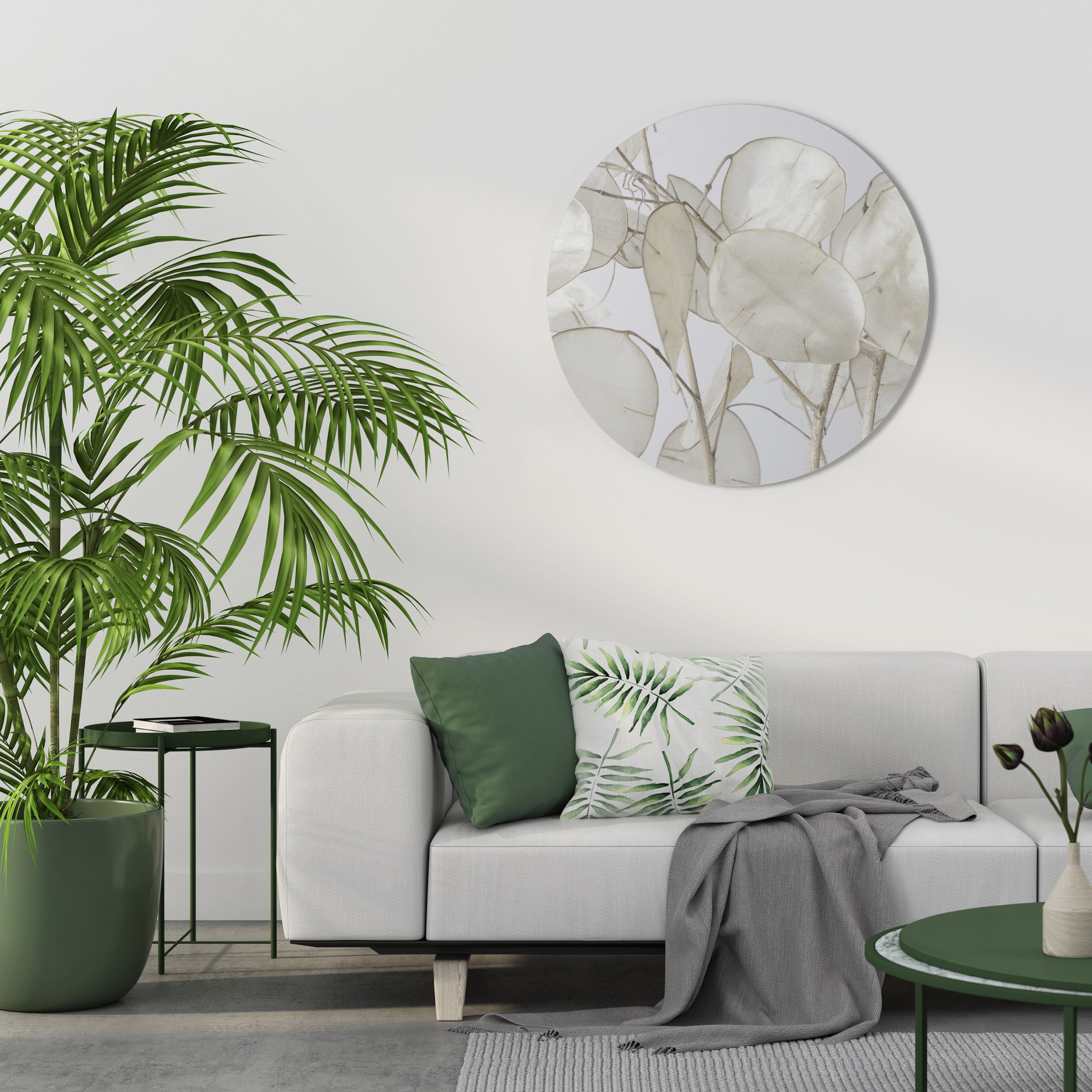 Στρογγυλή διακόσμηση τοίχου SILKY FOLIAGE WHISPERS