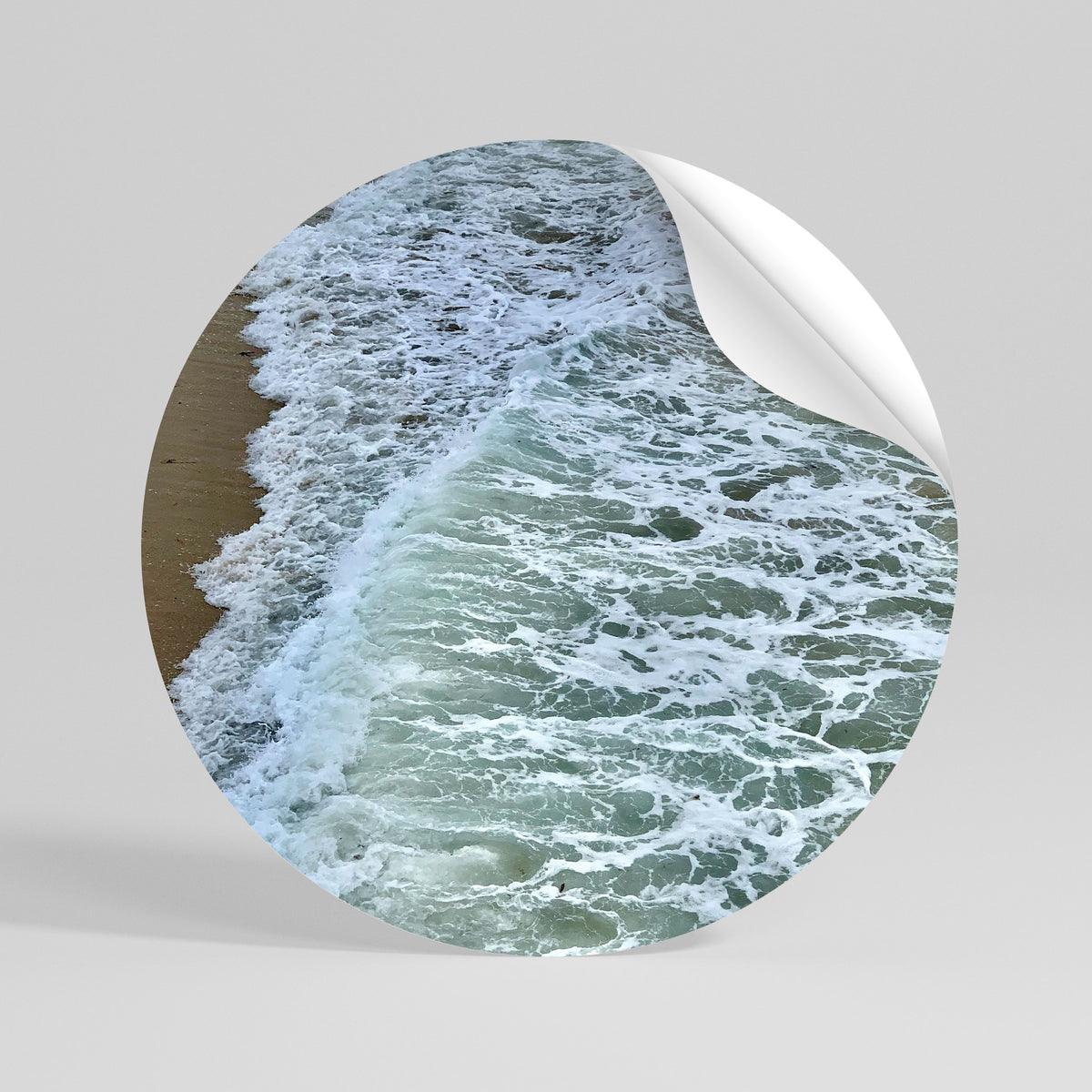 WAVES OF TIME Αυτοκόλλητη Αφίσα στρογγυλή