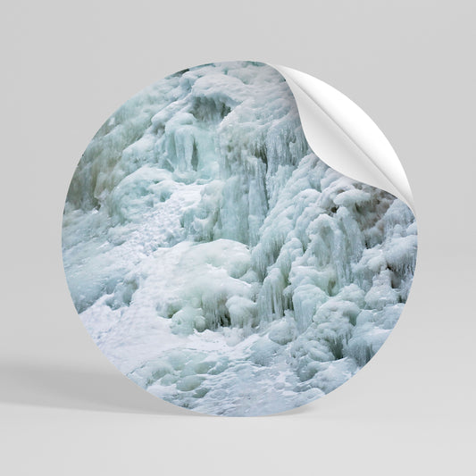 FROSTED WHISPERS Peel and Stick Round Sticker