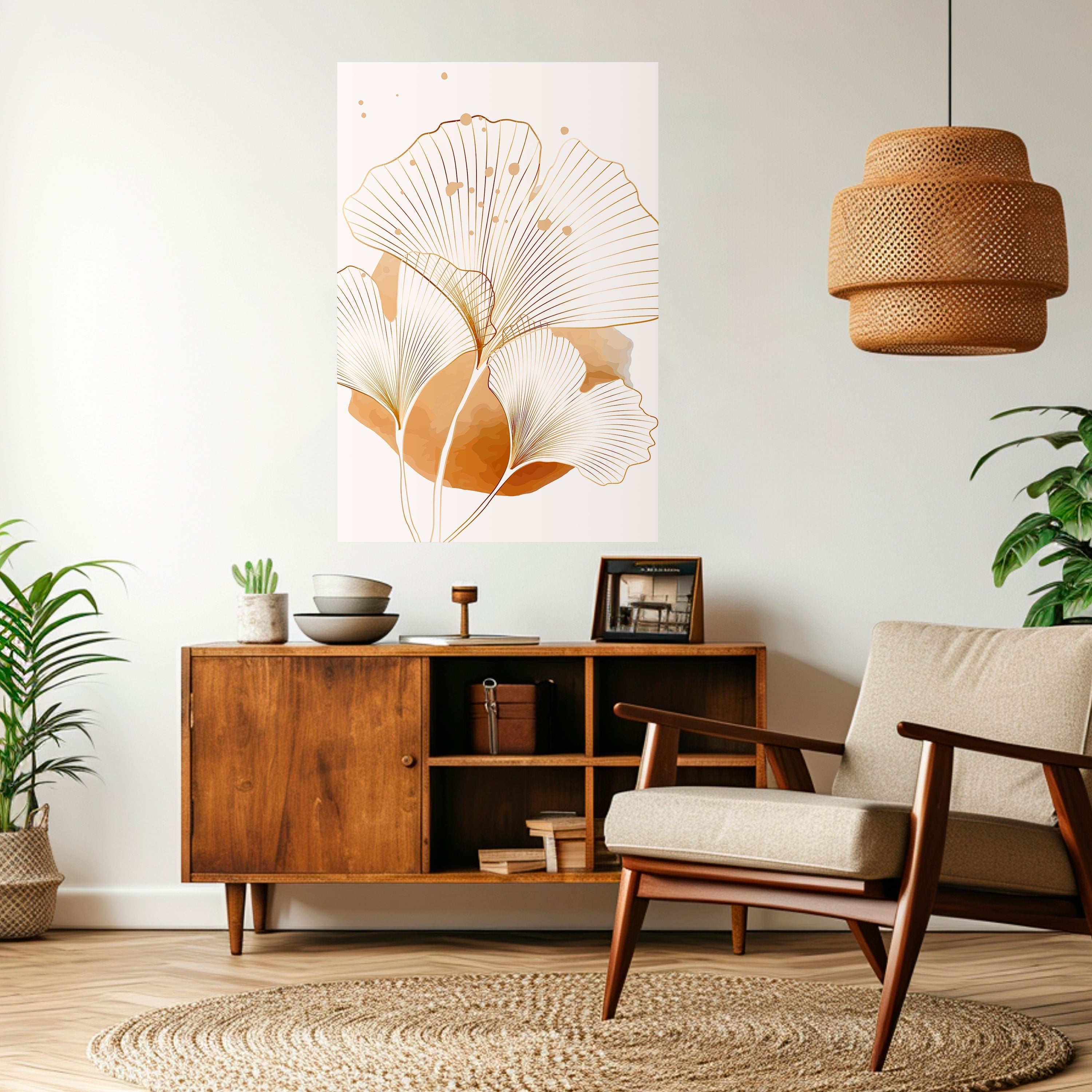 GOLDEN GINKGO DREAMS Αφίσα με κόλλα και κολλήματα