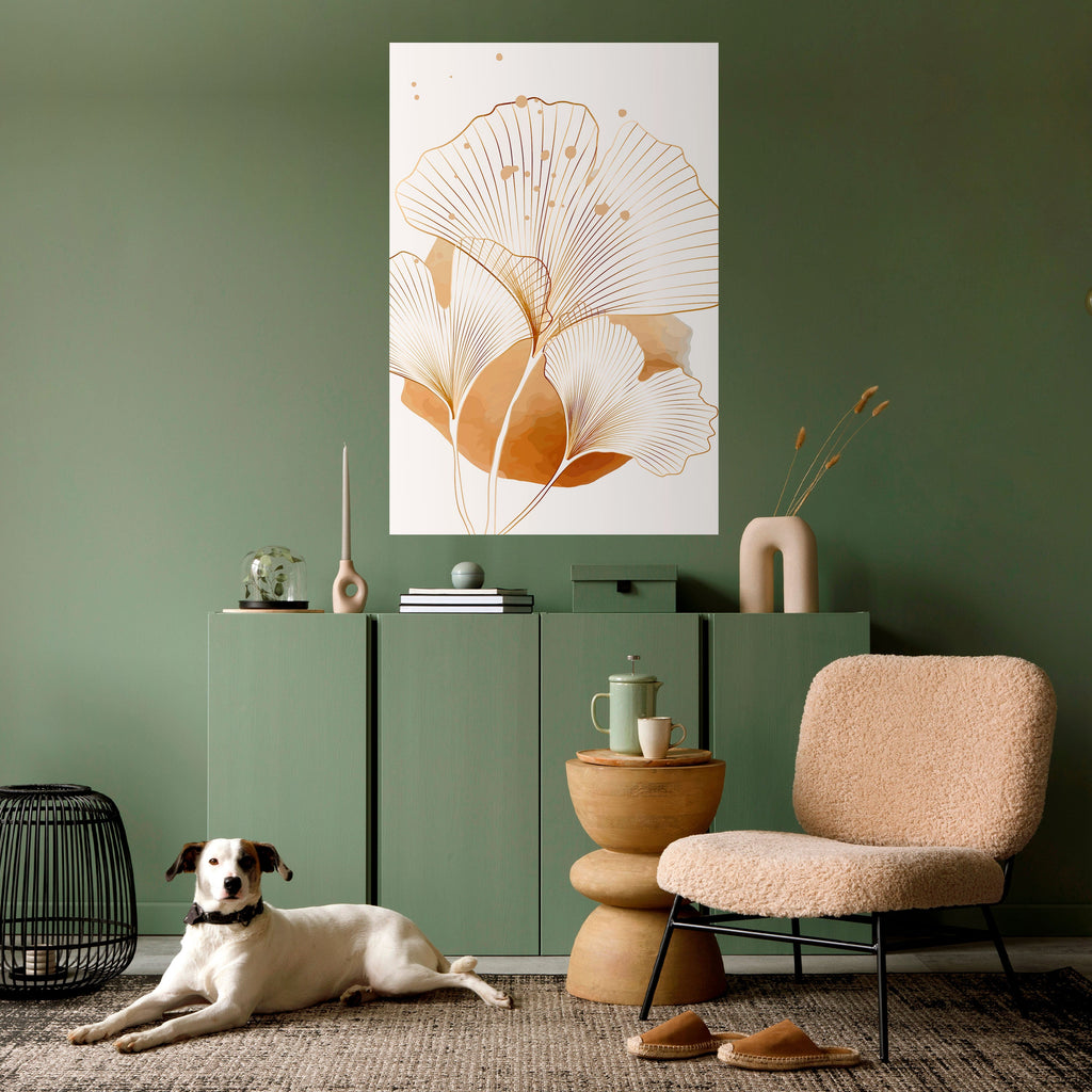 GOLDEN GINKGO DREAMS Αφίσα με κόλλα και κολλήματα