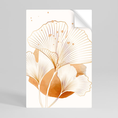 GOLDEN GINKGO DREAMS Αυτοκόλλητη Αφίσα κάθετη