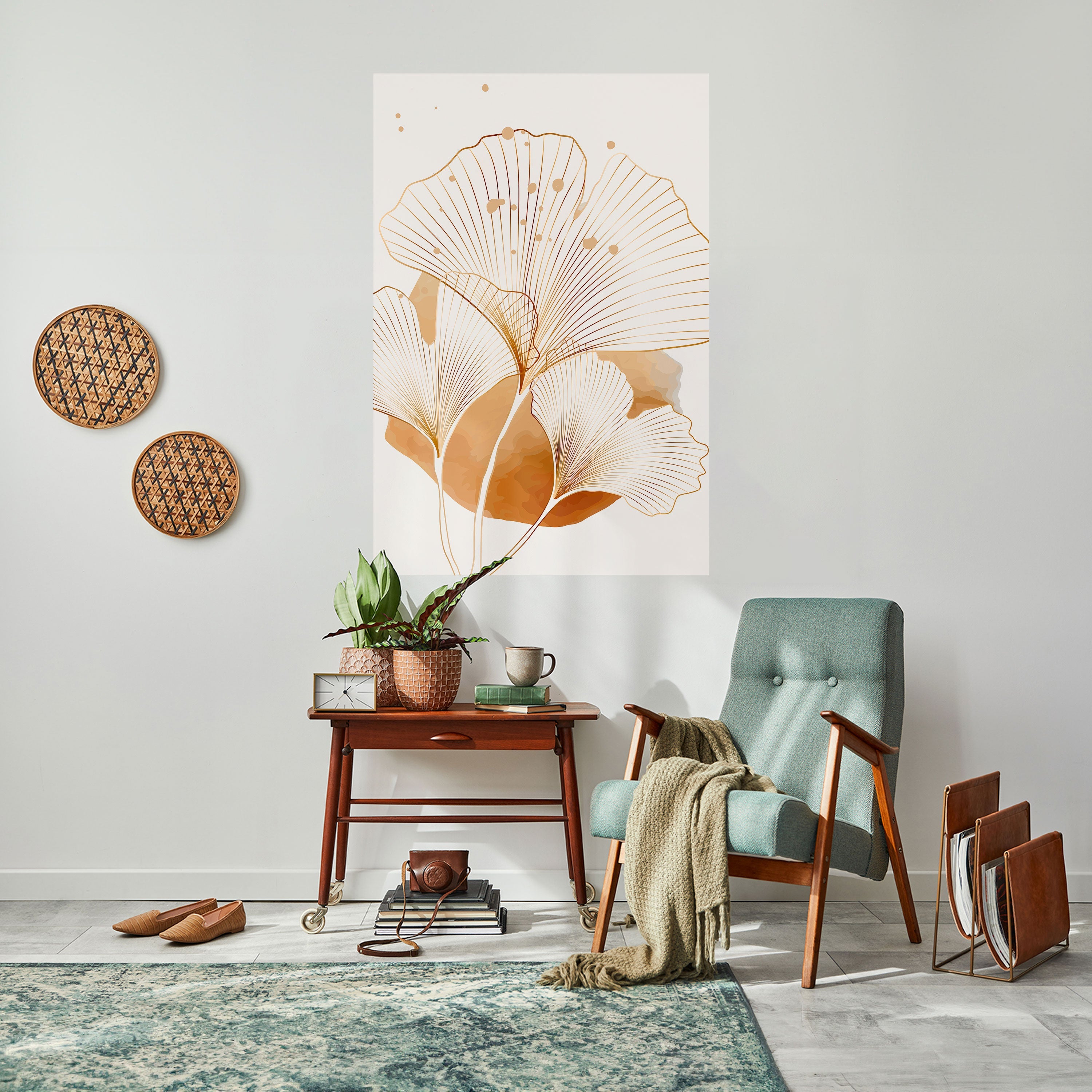 GOLDEN GINKGO DREAMS Αφίσα με κόλλα και κολλήματα