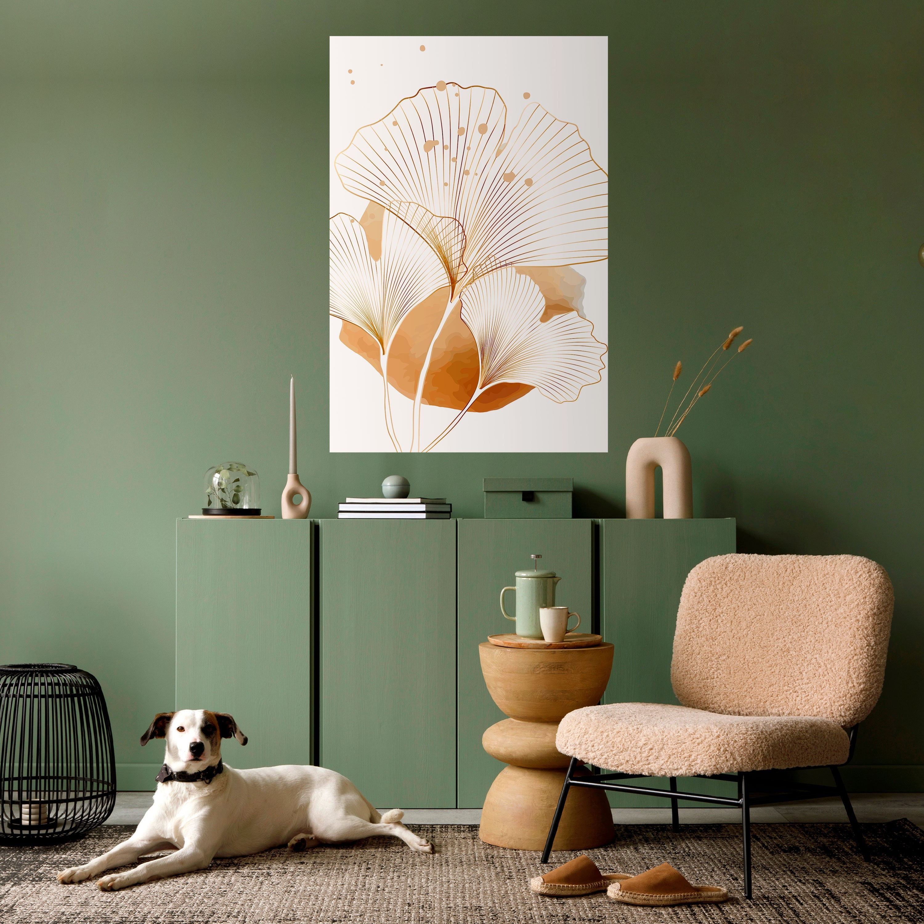 GOLDEN GINKGO DREAMS Αφίσα με κόλλα και κολλήματα